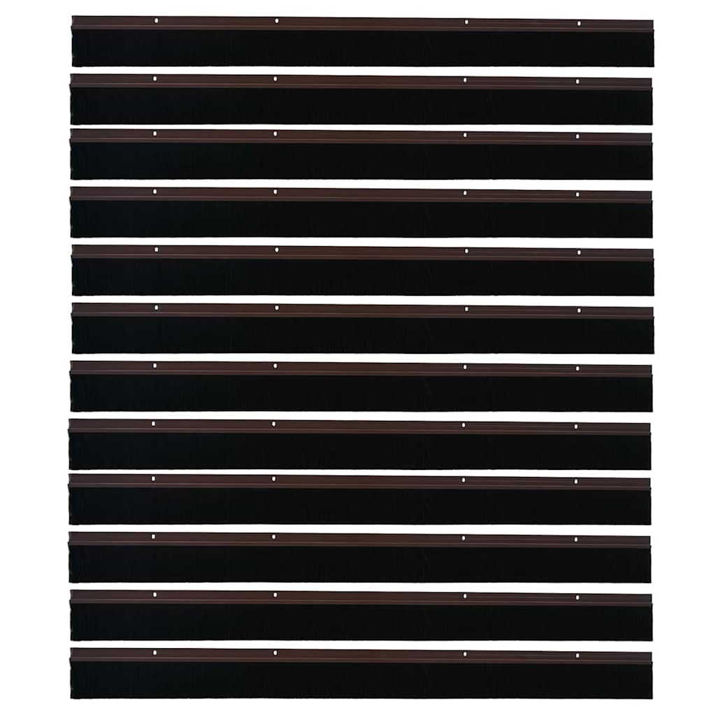 Kierteellinen Oven Harjasulku 12 Pcs Ruskea 100 Cm Alumiiniseos