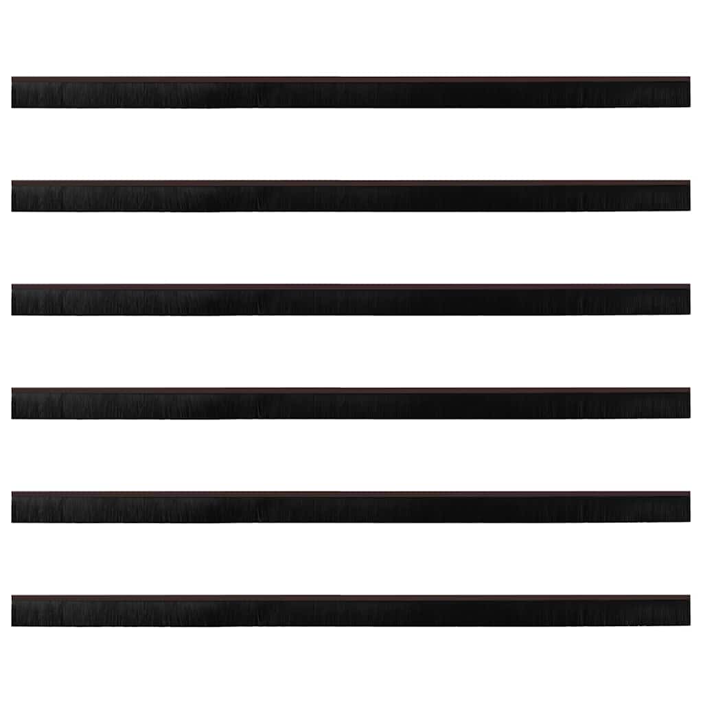 Kierteellinen Oven Harjasulku 6 Pcs Ruskea 100 Cm Alumiiniseos