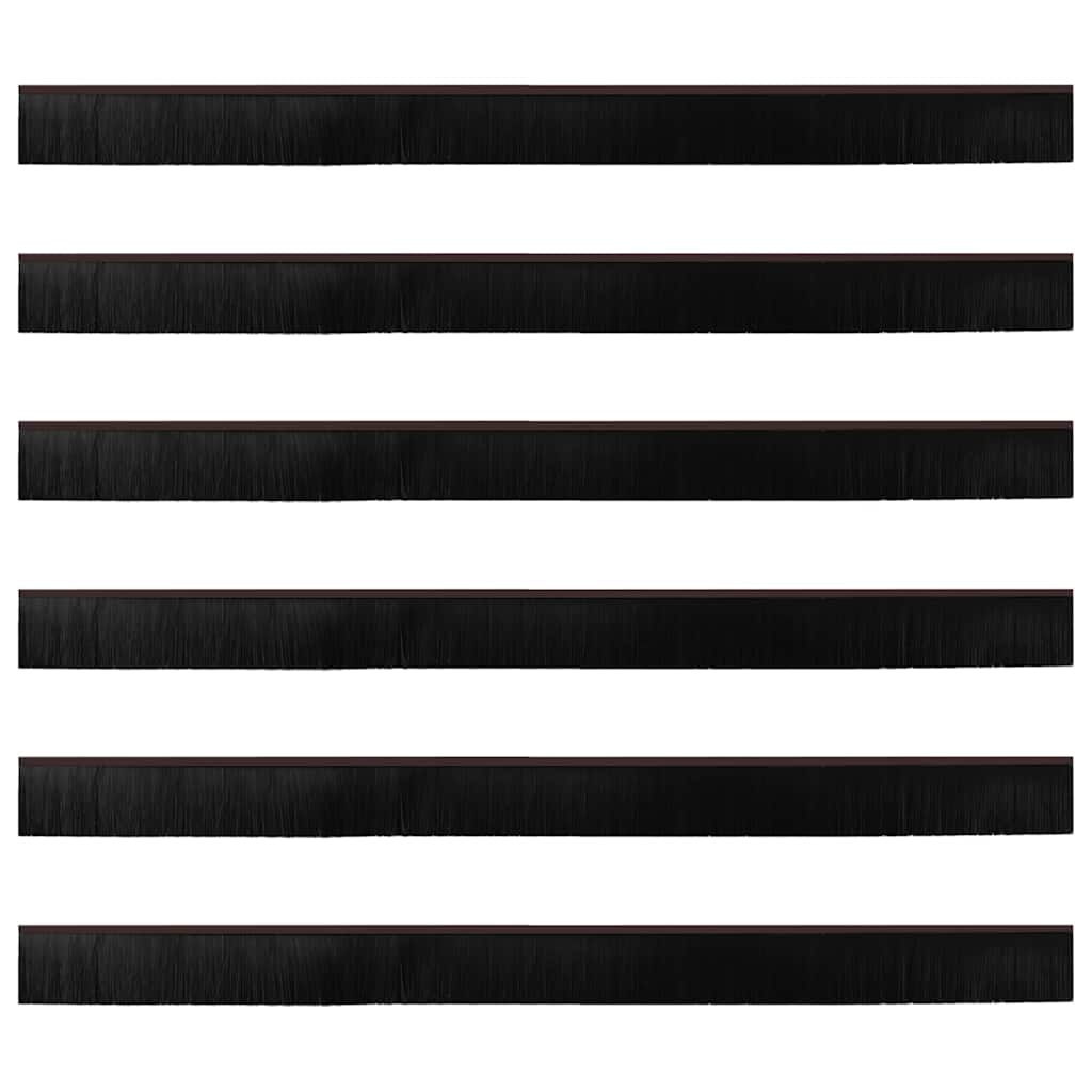 Kierteellinen Oven Harjasulku 6 Pcs Ruskea 100 Cm Alumiiniseos