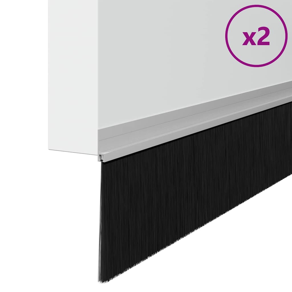Itsekiinnittyvät Oven Harjatiivisteet 2 Pcs Hopea 100 Cm