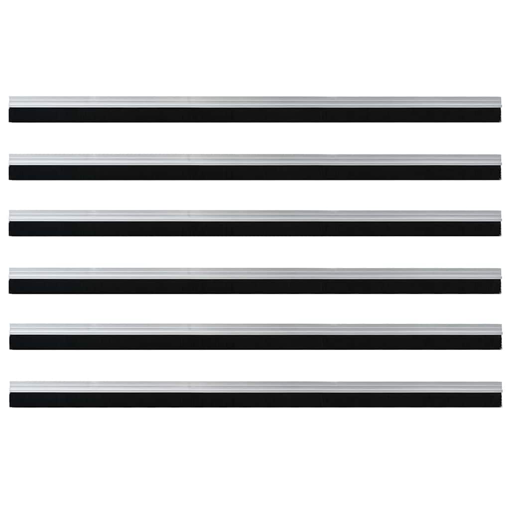 Itsekiinnittyvät Oven Harjatiivisteet 6 Pcs Hopea 100 Cm