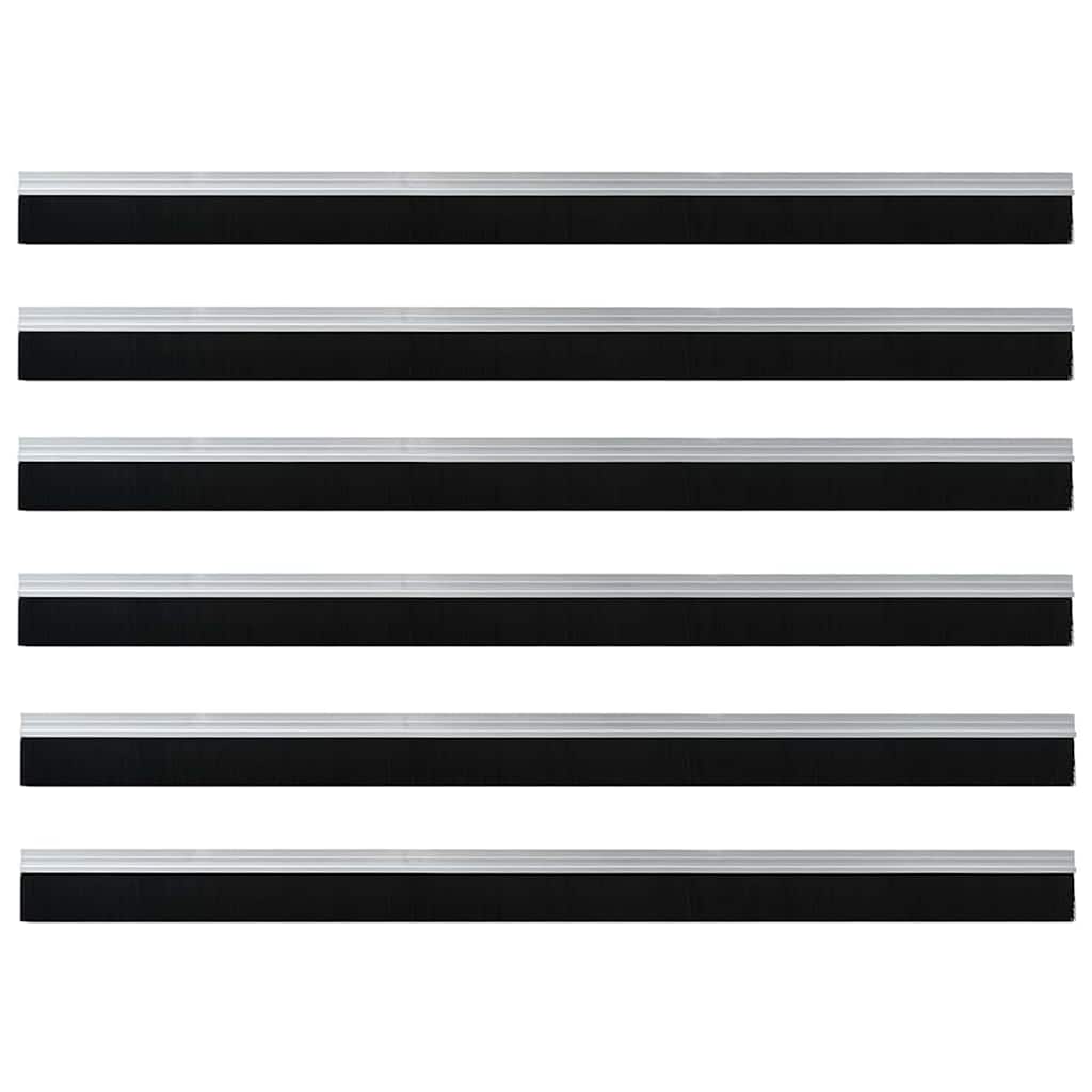 Itsekiinnittyvät Oven Harjatiivisteet 6 Pcs Hopea 100 Cm
