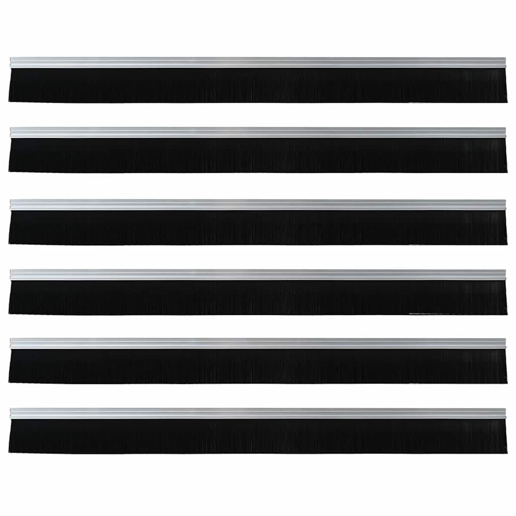 Itsekiinnittyvät Oven Harjatiivisteet 6 Pcs Hopea 100 Cm