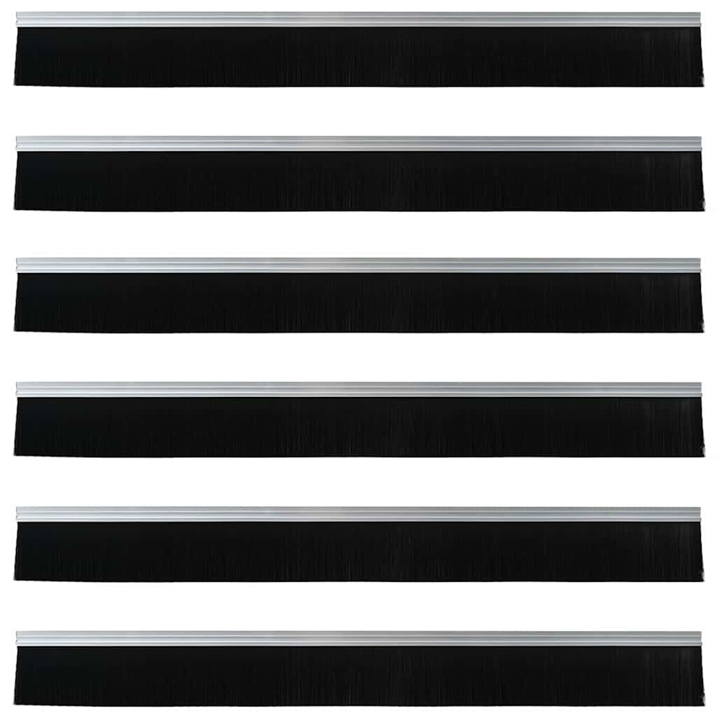 Itsekiinnittyvät Oven Harjatiivisteet 6 Pcs Hopea 100 Cm