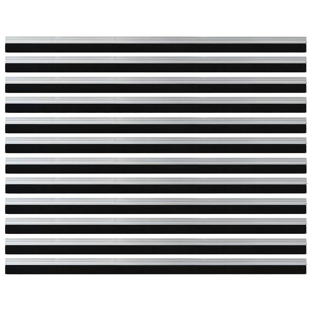 Itsekiinnittyvät Oven Harjatiivisteet 12 Pcs Hopea 100 Cm