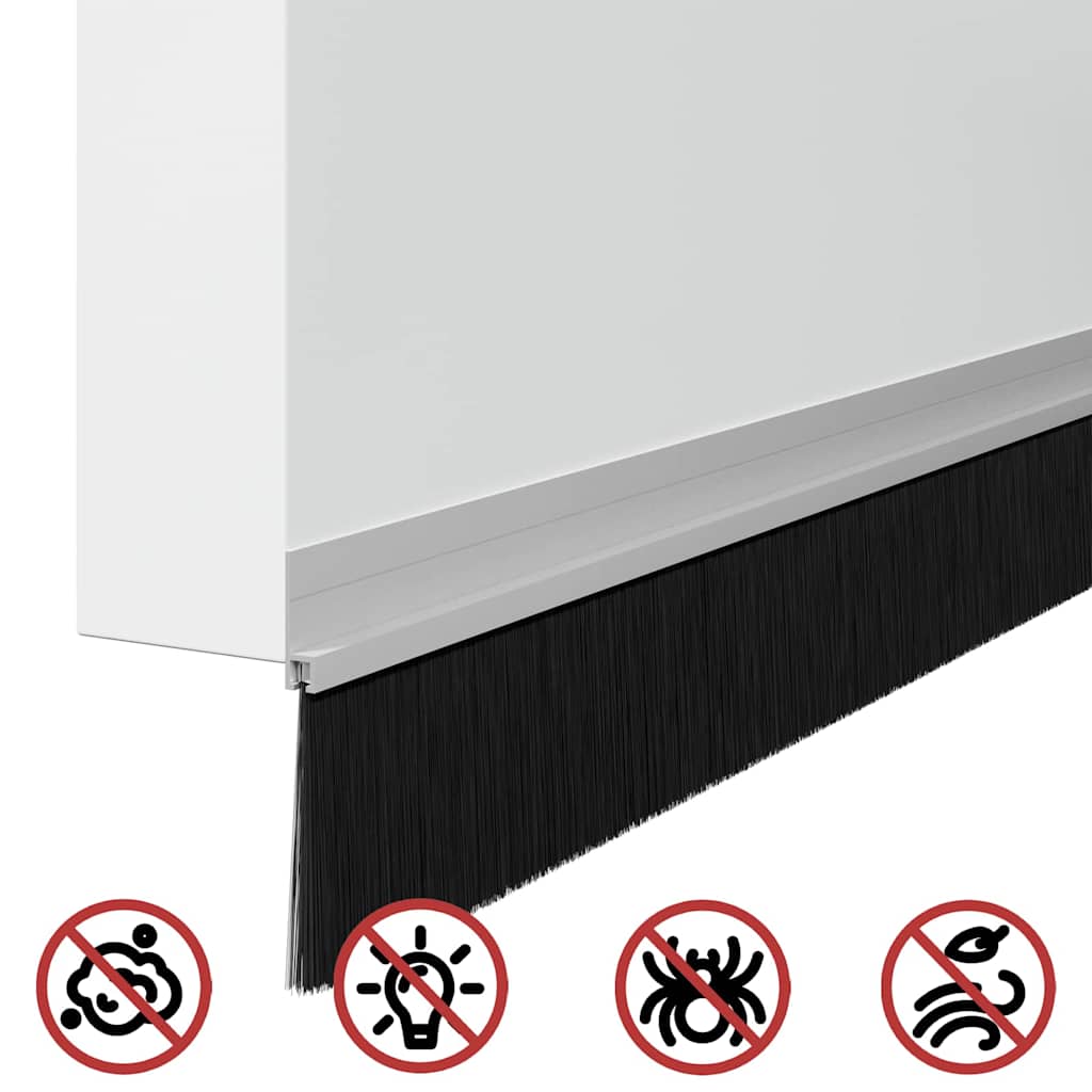Itsekiinnittyvät Oven Harjatiivisteet 12 Pcs Hopea 100 Cm