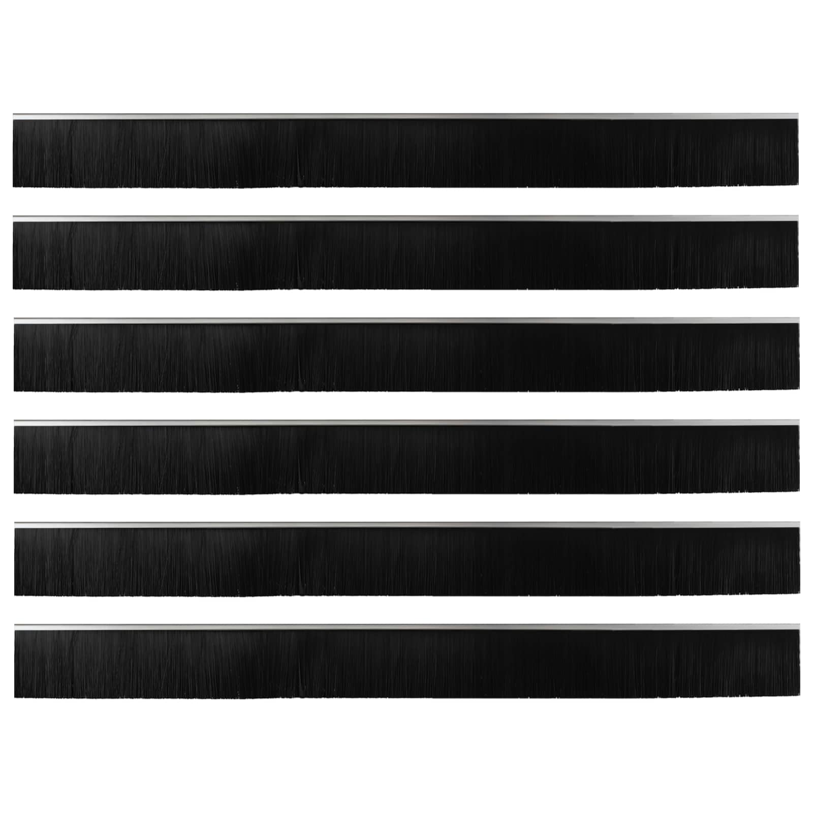 Itsekiinnittyvät Oven Harjatiivisteet 6 Pcs Hopea 100 Cm