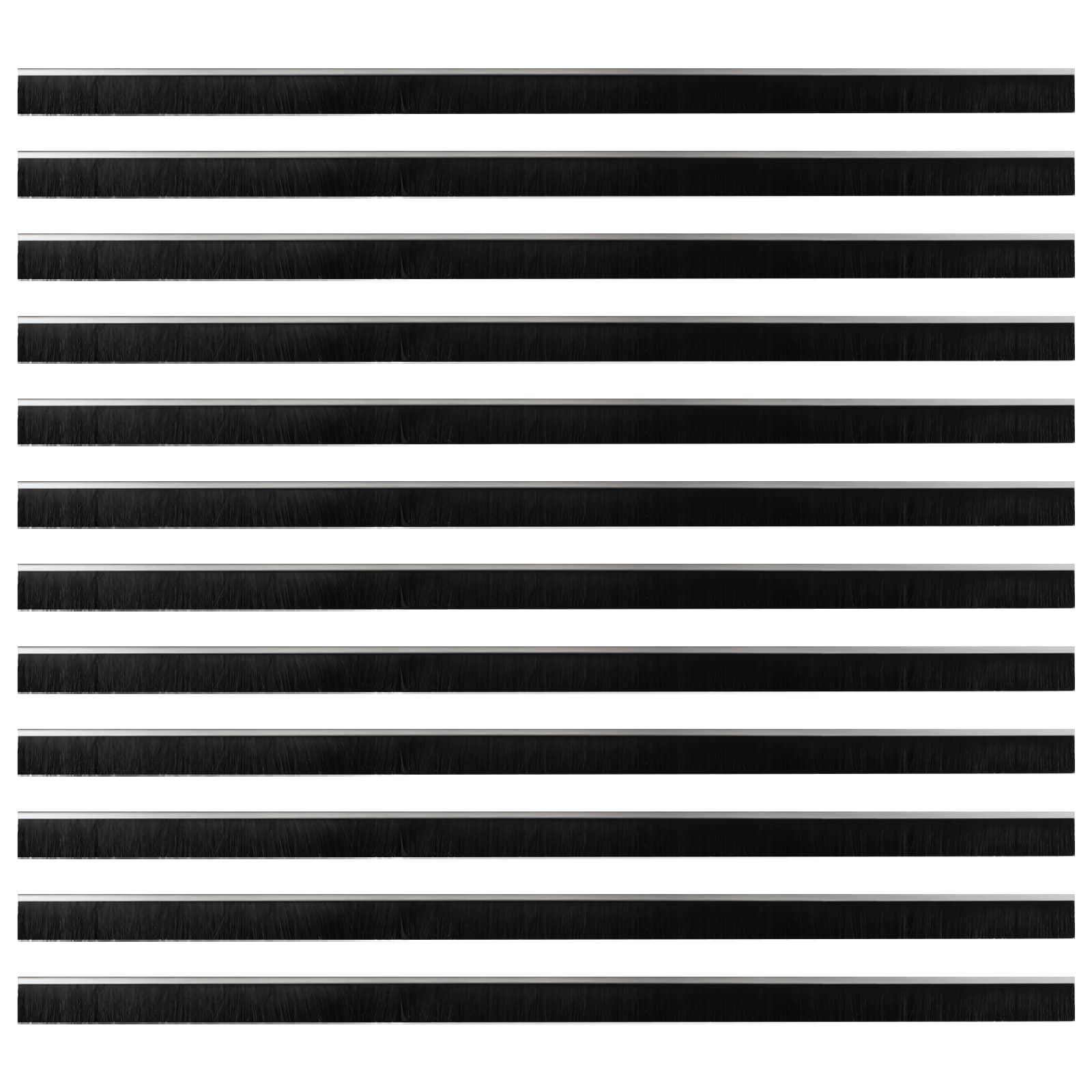 Itsekiinnittyvät Oven Harjatiivisteet 12 Pcs Hopea 100 Cm