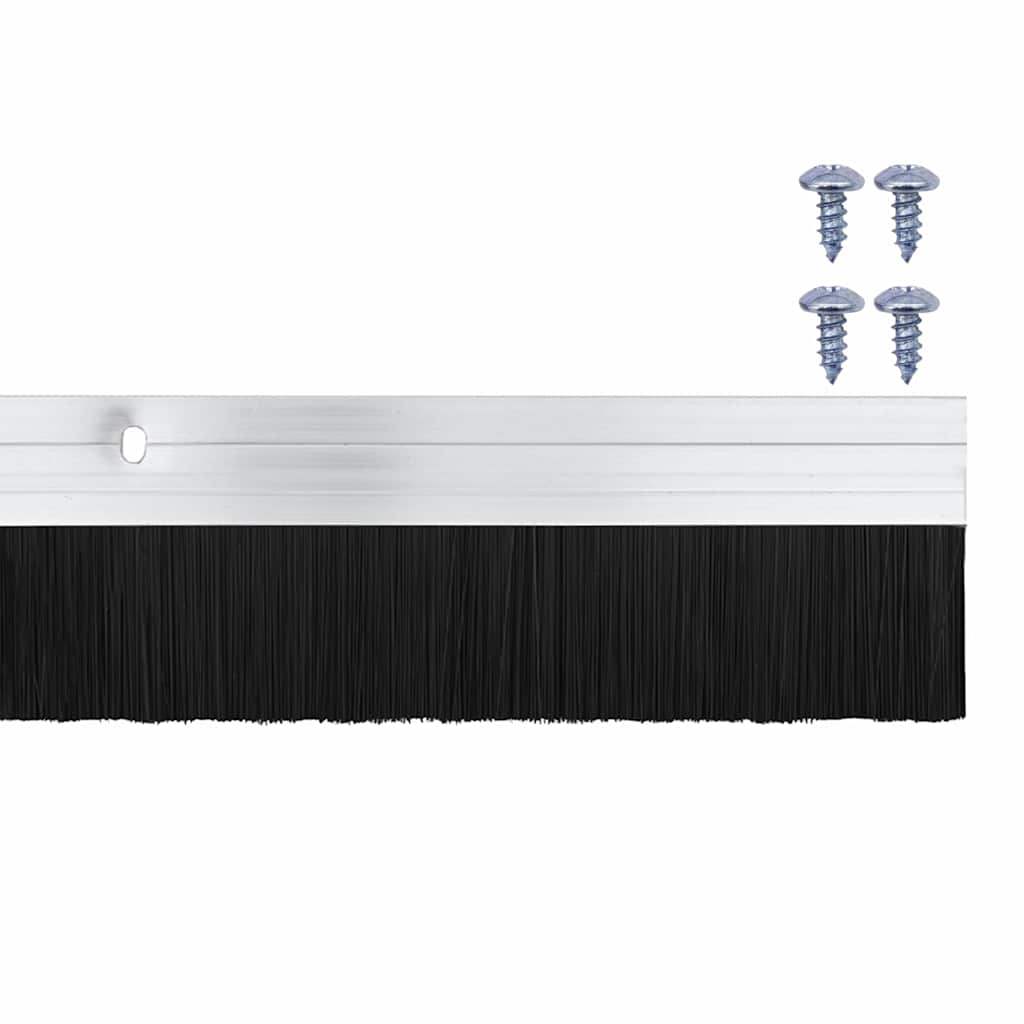 Kierteellinen Oven Harjasulku 2 Pcs Hopea 100 Cm Alumiiniseos