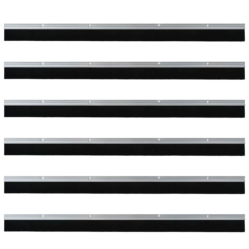 Kierteellinen Oven Harjasulku 6 Pcs Hopea 100 Cm Alumiiniseos