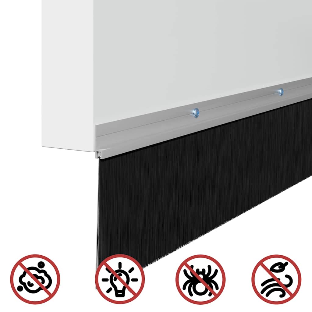 Kierteellinen Oven Harjasulku 6 Pcs Hopea 100 Cm Alumiiniseos