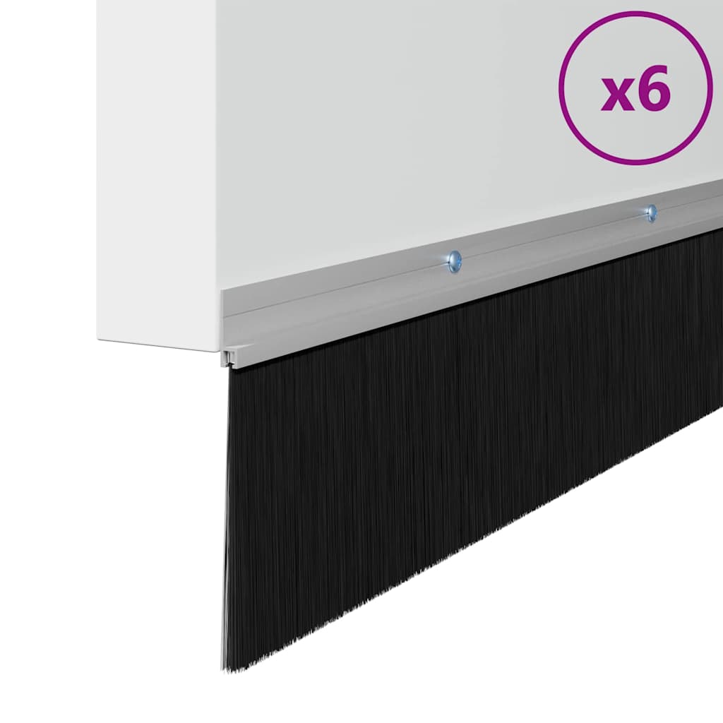 Kierteellinen Oven Harjasulku 6 Pcs Hopea 100 Cm Alumiiniseos