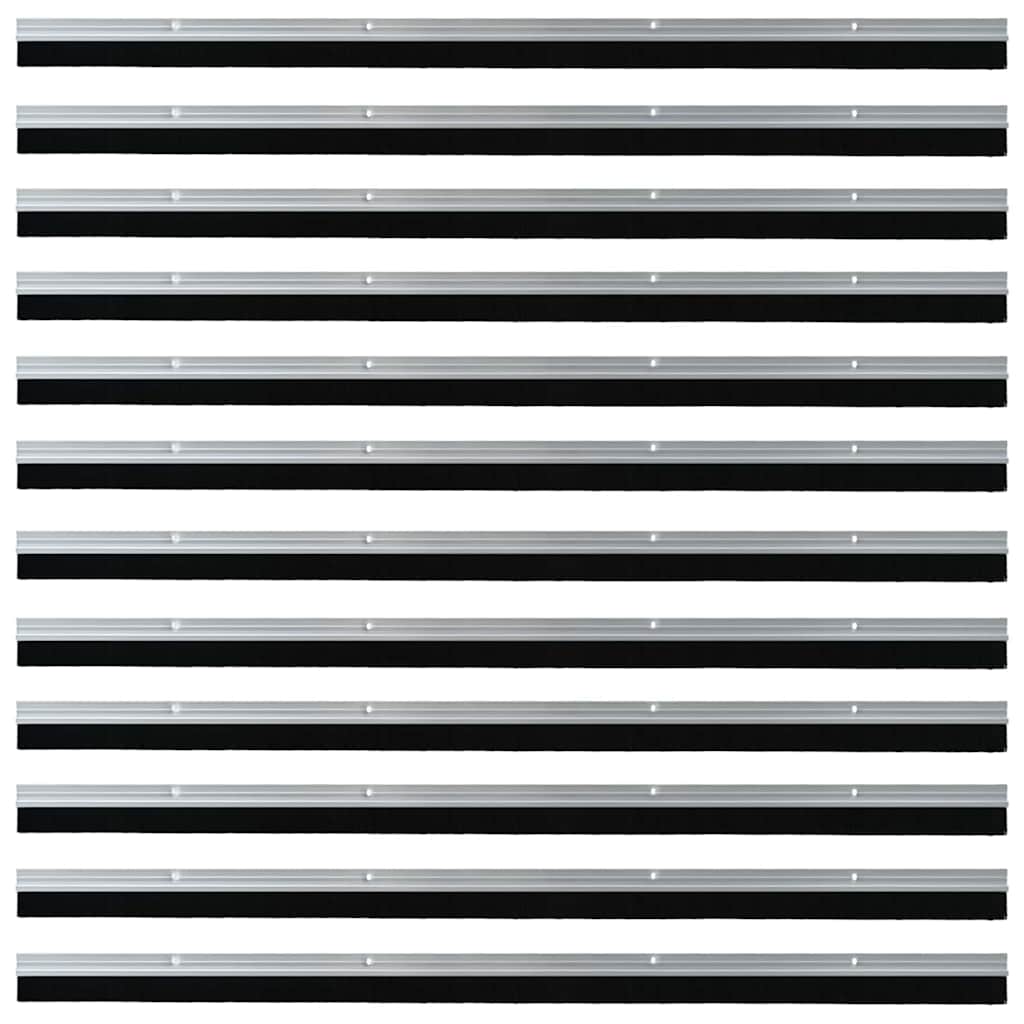 Kierteellinen Oven Harjasulku 12 Pcs Hopea 100 Cm Alumiiniseos