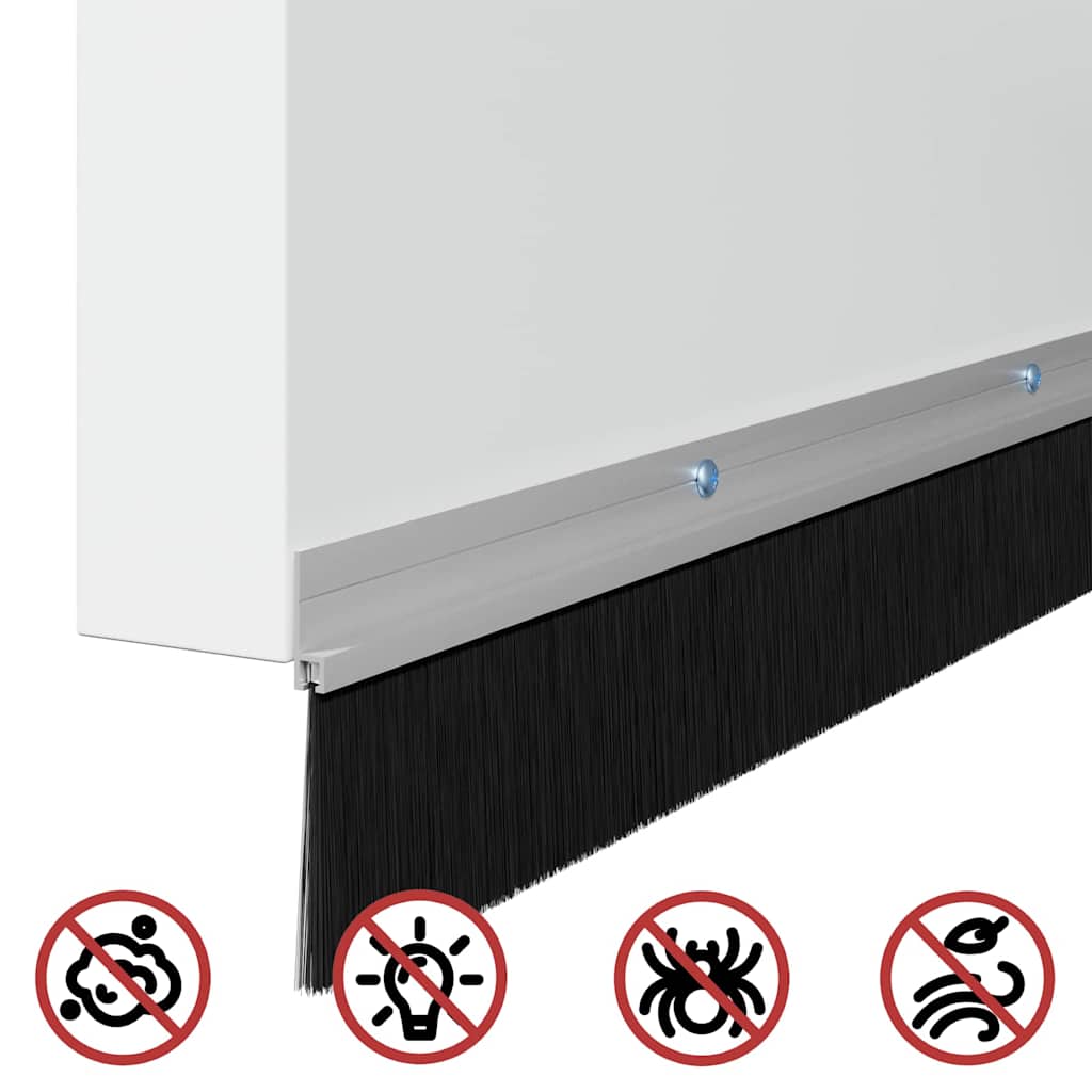 Kierteellinen Oven Harjasulku 12 Pcs Hopea 100 Cm Alumiiniseos
