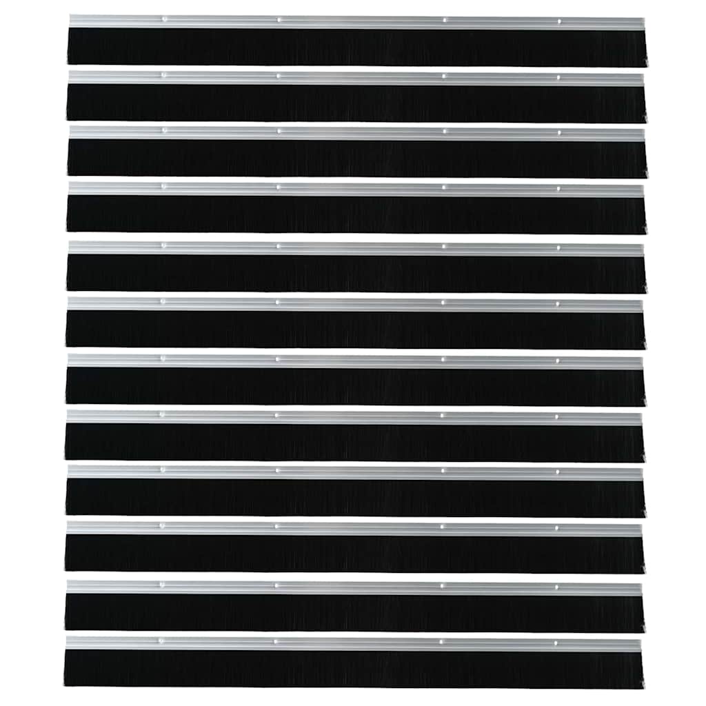 Kierteellinen Oven Harjasulku 12 Pcs Hopea 100 Cm Alumiiniseos