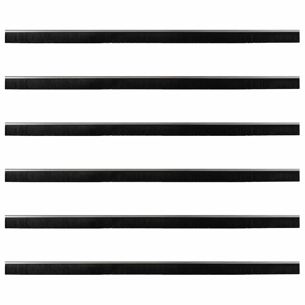 Kierteellinen Oven Harjasulku 6 Pcs Hopea 100 Cm Alumiiniseos