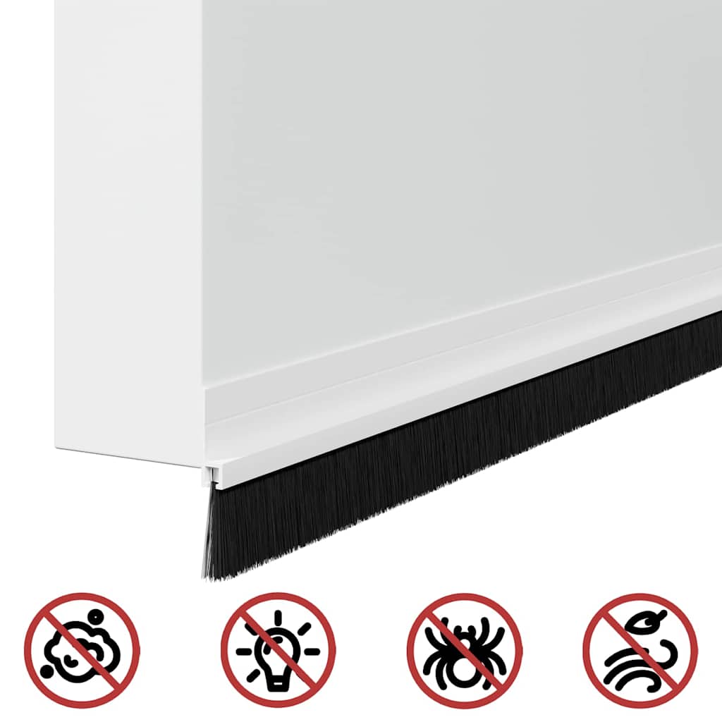 Itsekiinnittyvät Oven Harjatiivisteet 2 Pcs Valkoinen 100 Cm