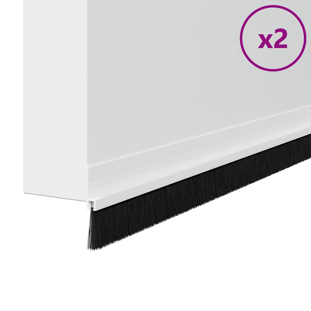 Itsekiinnittyvät Oven Harjatiivisteet 2 Pcs Valkoinen 100 Cm