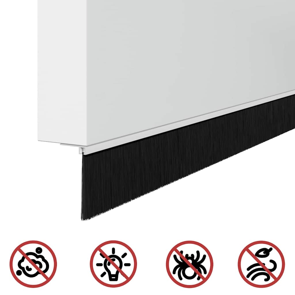 Itsekiinnittyvät Oven Harjatiivisteet 2 Pcs Valkoinen 100 Cm