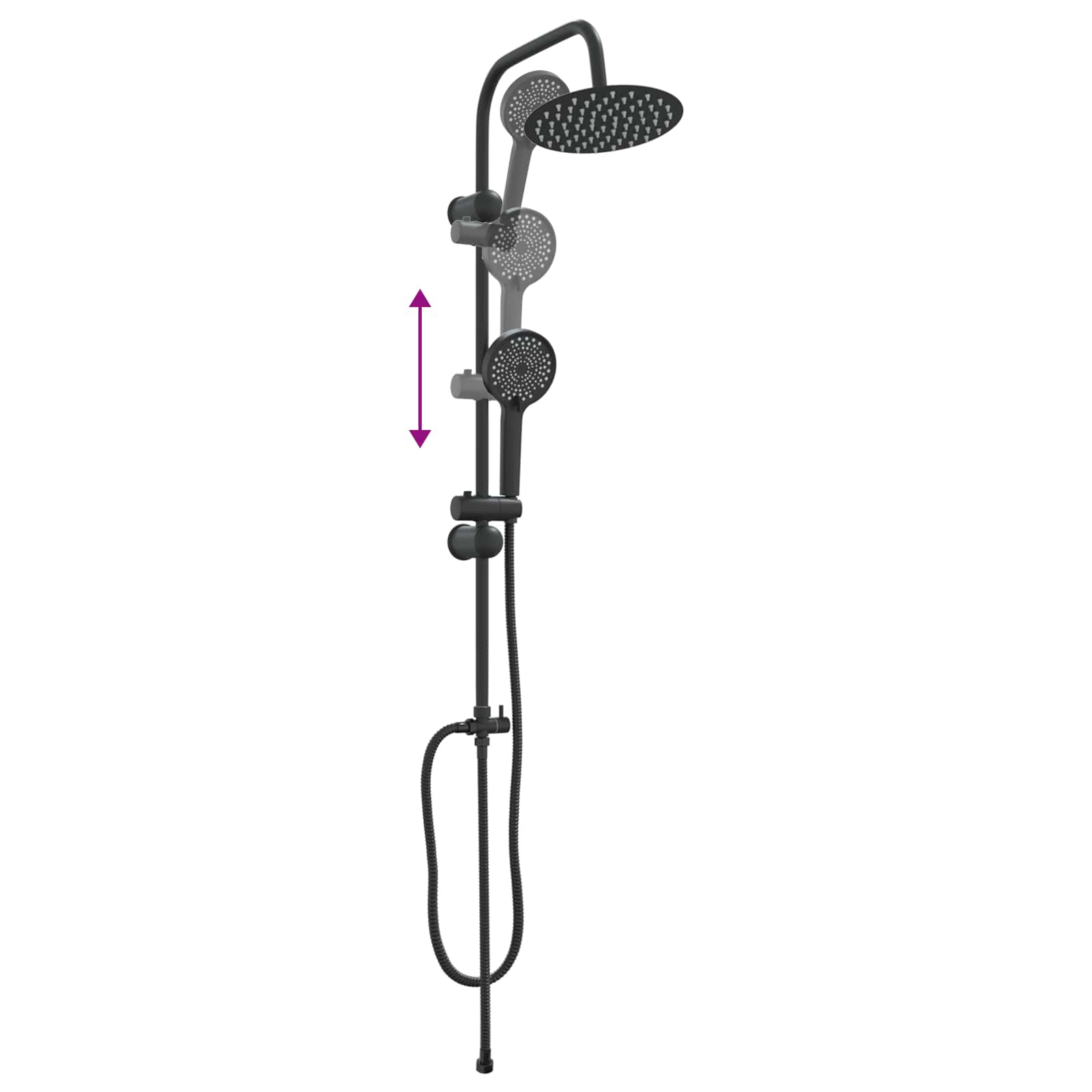 Suihkupumppu Musta 47 X 20 X 95 Cm Ruostumaton Teräs