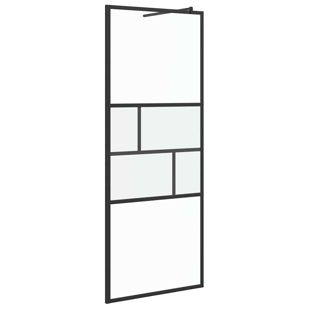 Kävelykylpyhuoneen Seinä Musta 80 X 195 X 0.5 Cm