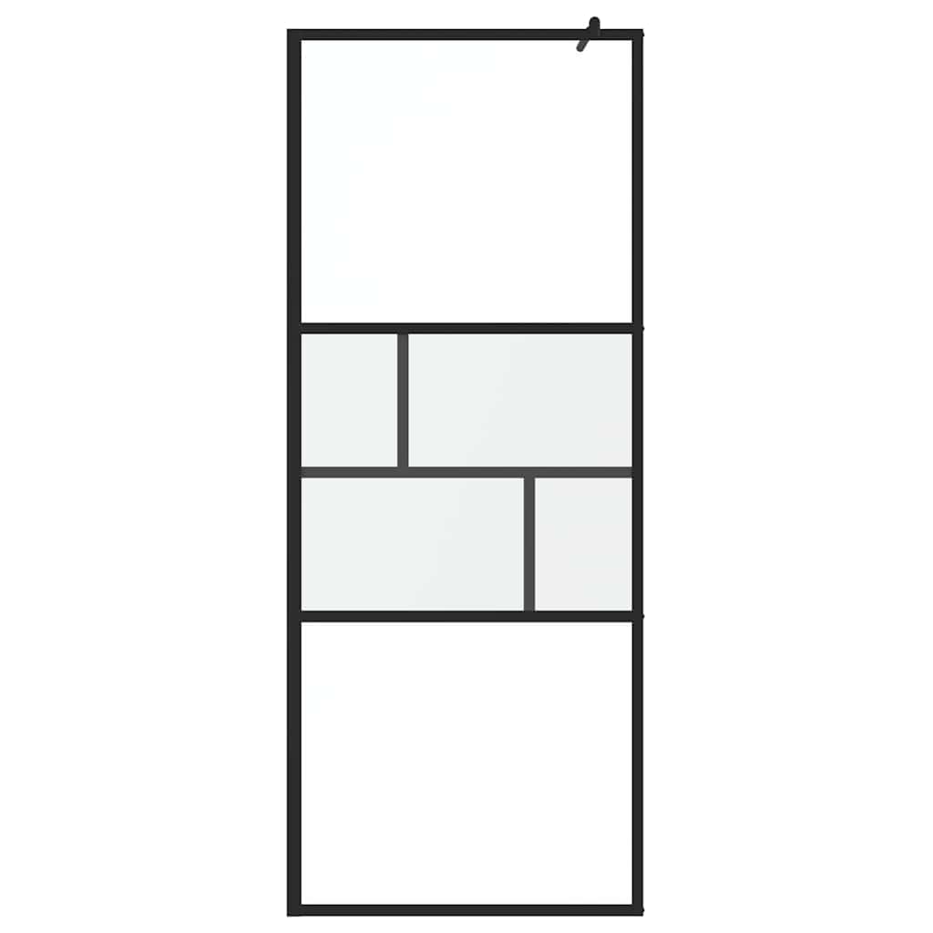 Kävelykylpyhuoneen Seinä Musta 80 X 195 X 0.5 Cm