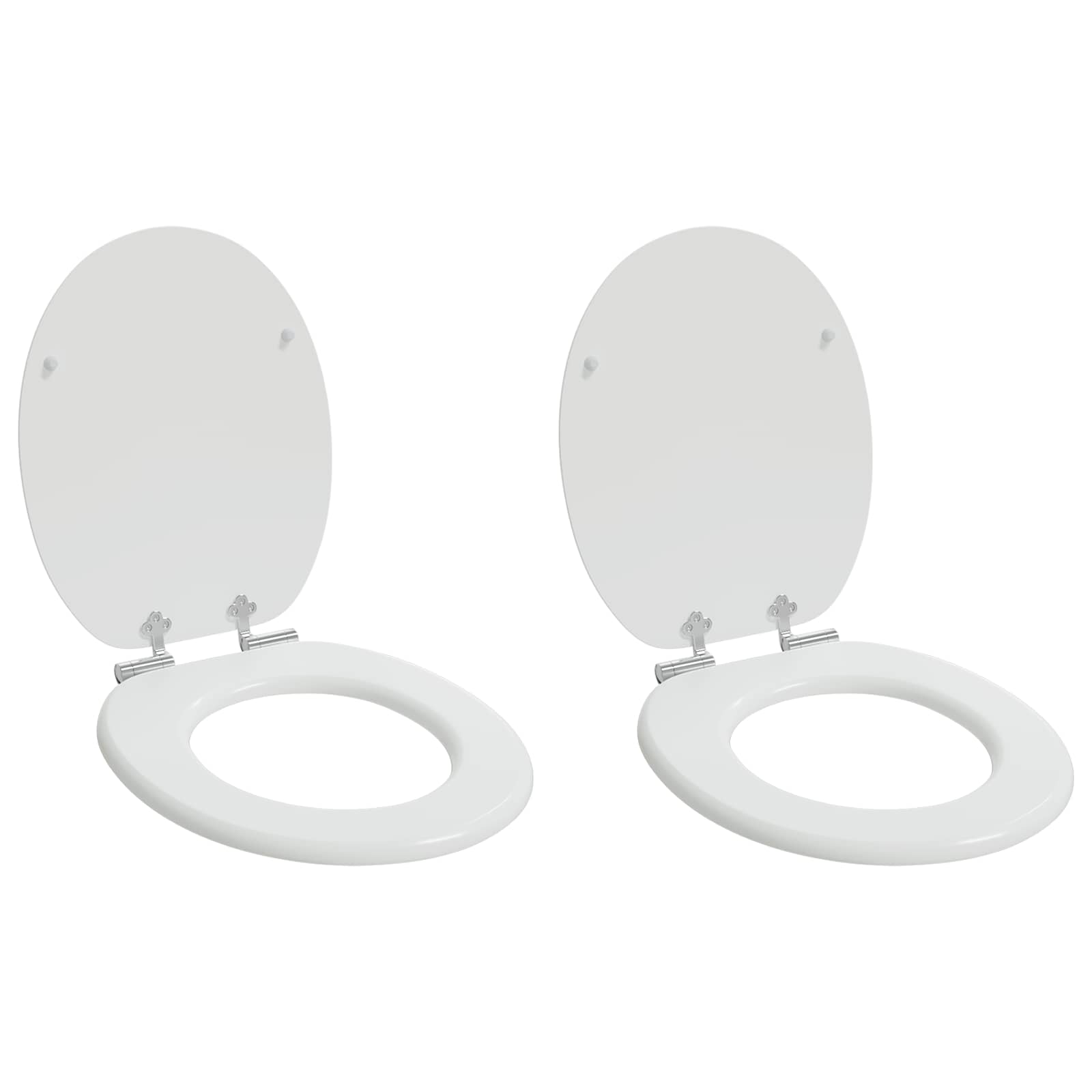 Pehmoviimeinen Wc-Istuin 2 Pcs Oranssi 44 X 38 Cm Mdf-Levy
