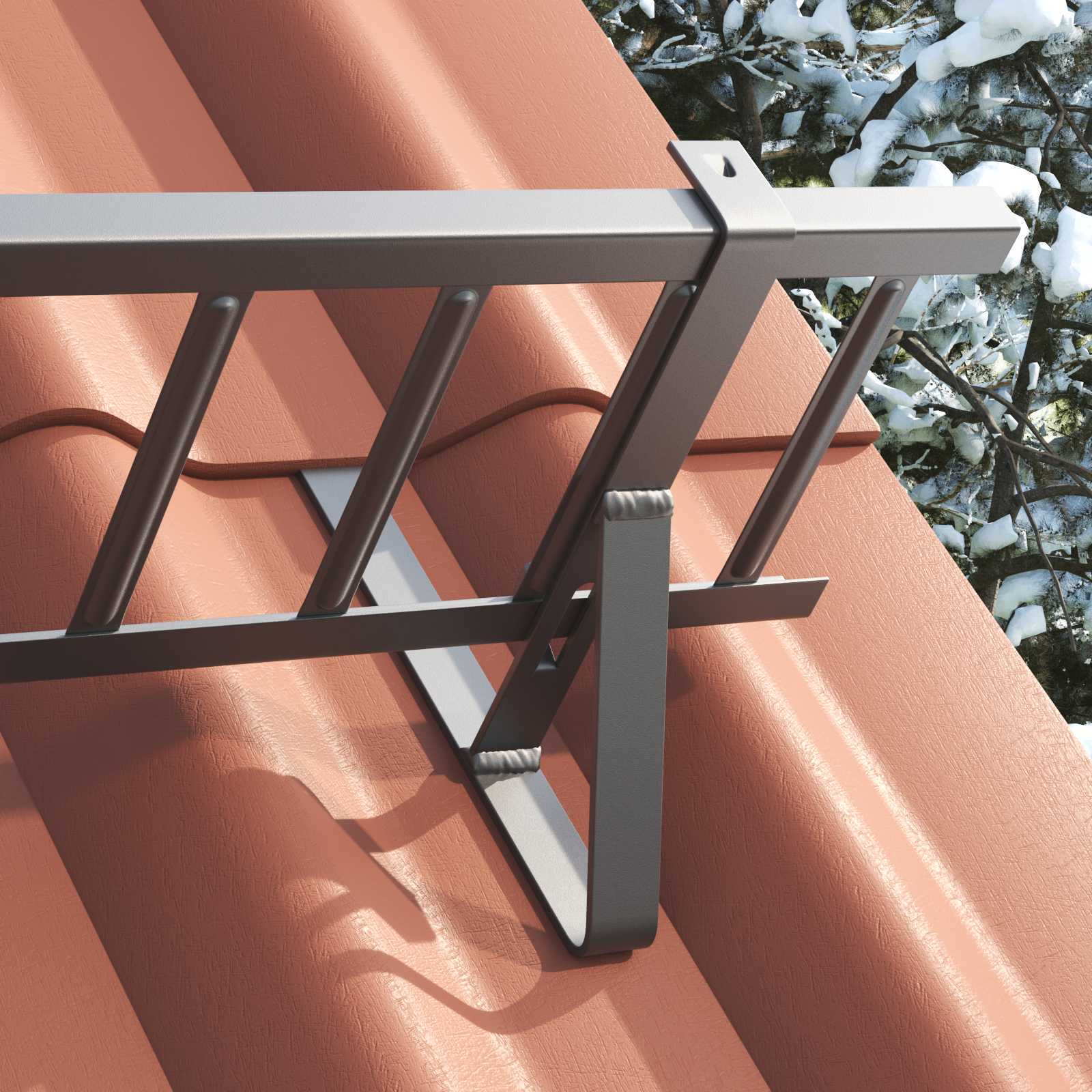 Lumilukon Tuki 2 Pcs Antrasiitti 29,5 X 3 X 34,5 Cm Teräs