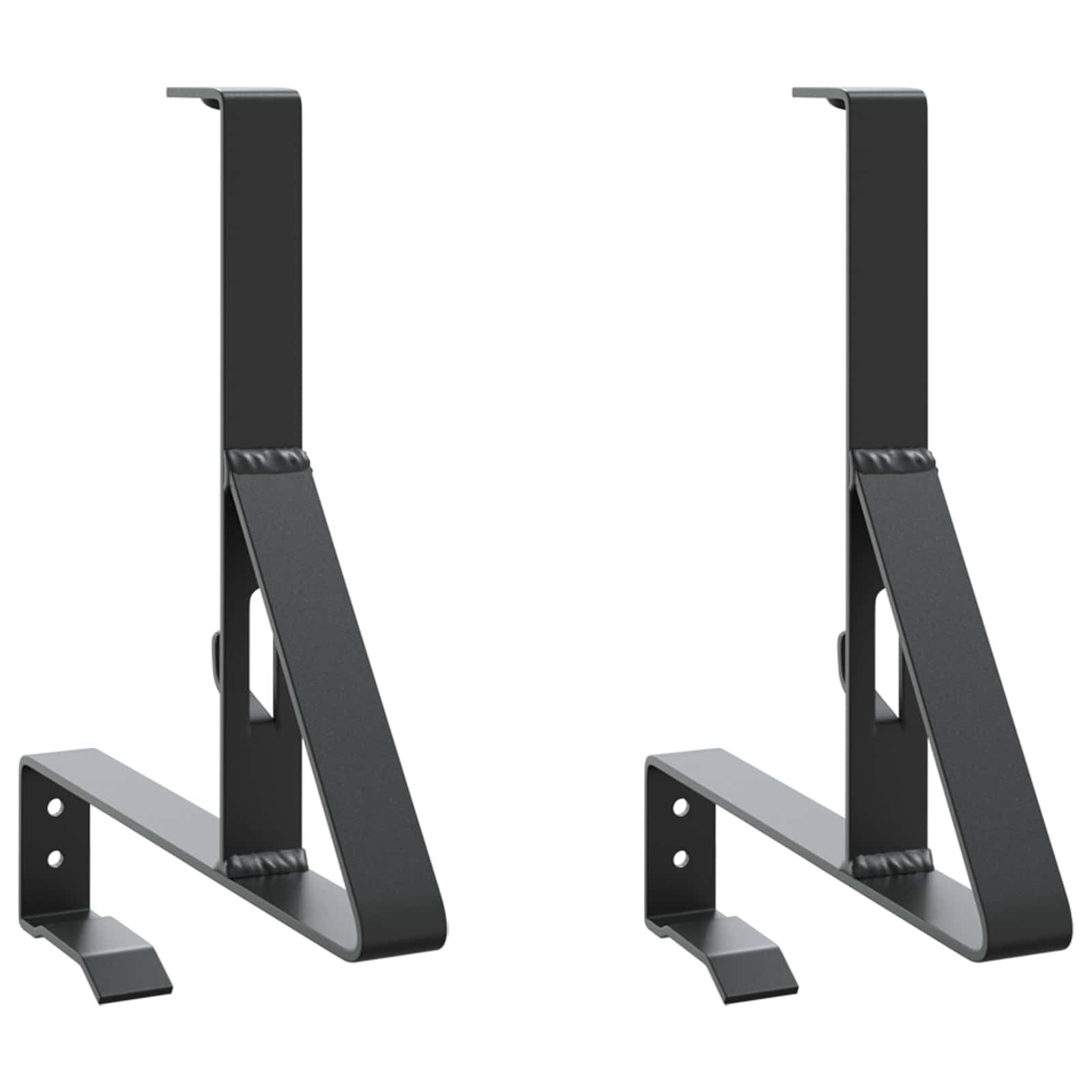 Lumilukon Tuki 2 Pcs Musta 29,5 X 3 X 34,5 Cm Teräs