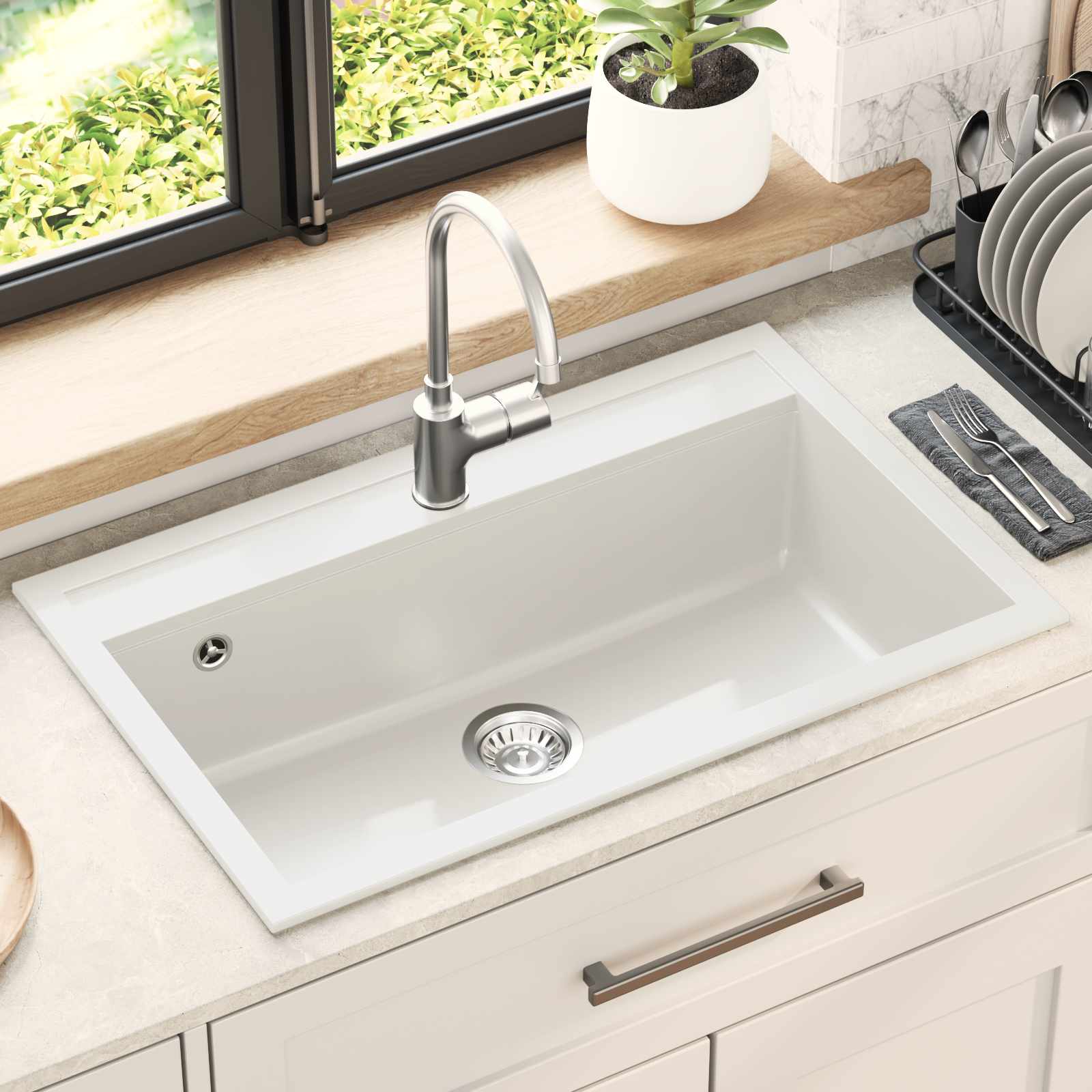 Allas Valkoinen 795 X 505 Mm Graniitti