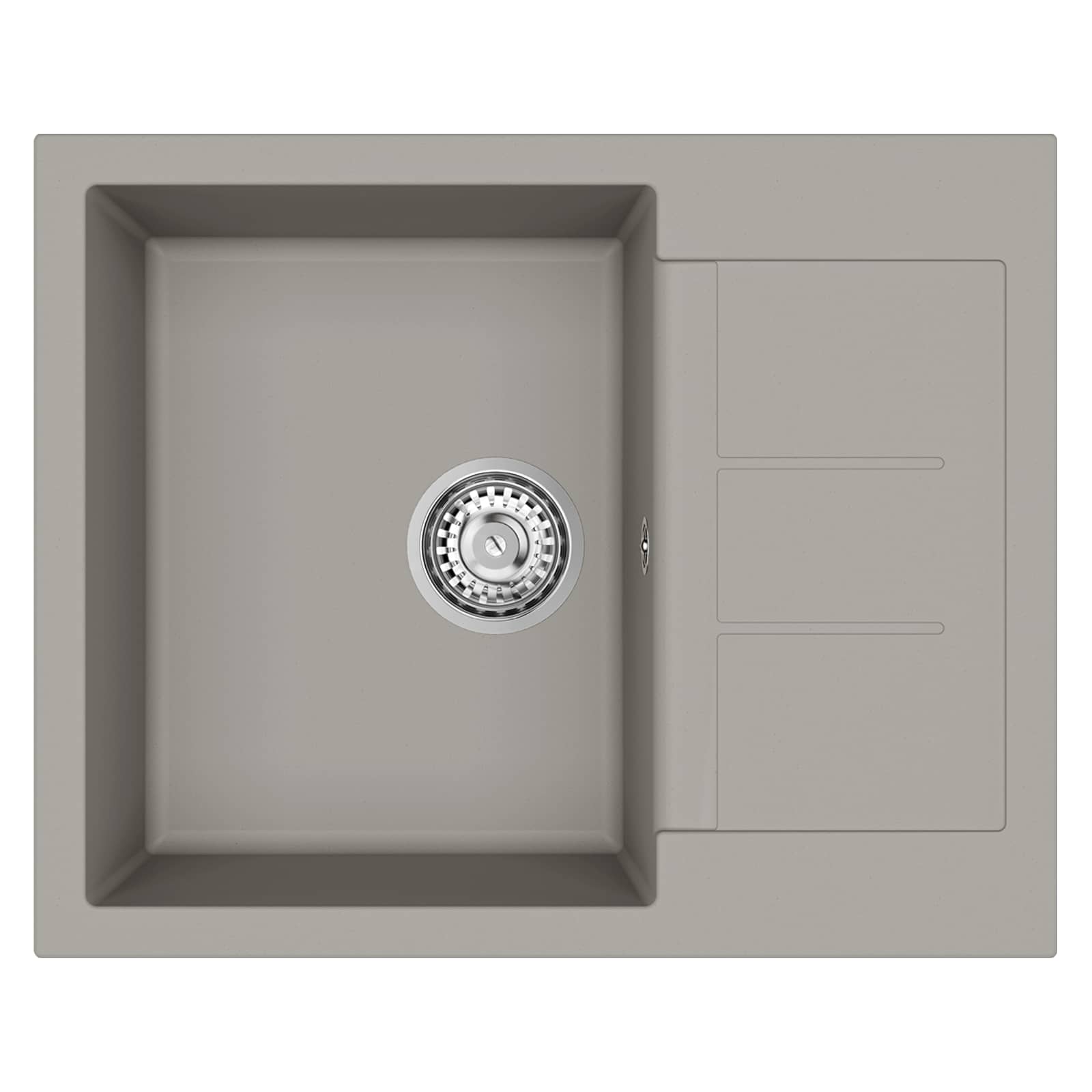 Allas Harmaa 620 X 500 Mm 80% Kvartsia Ja 20% Hartsia
