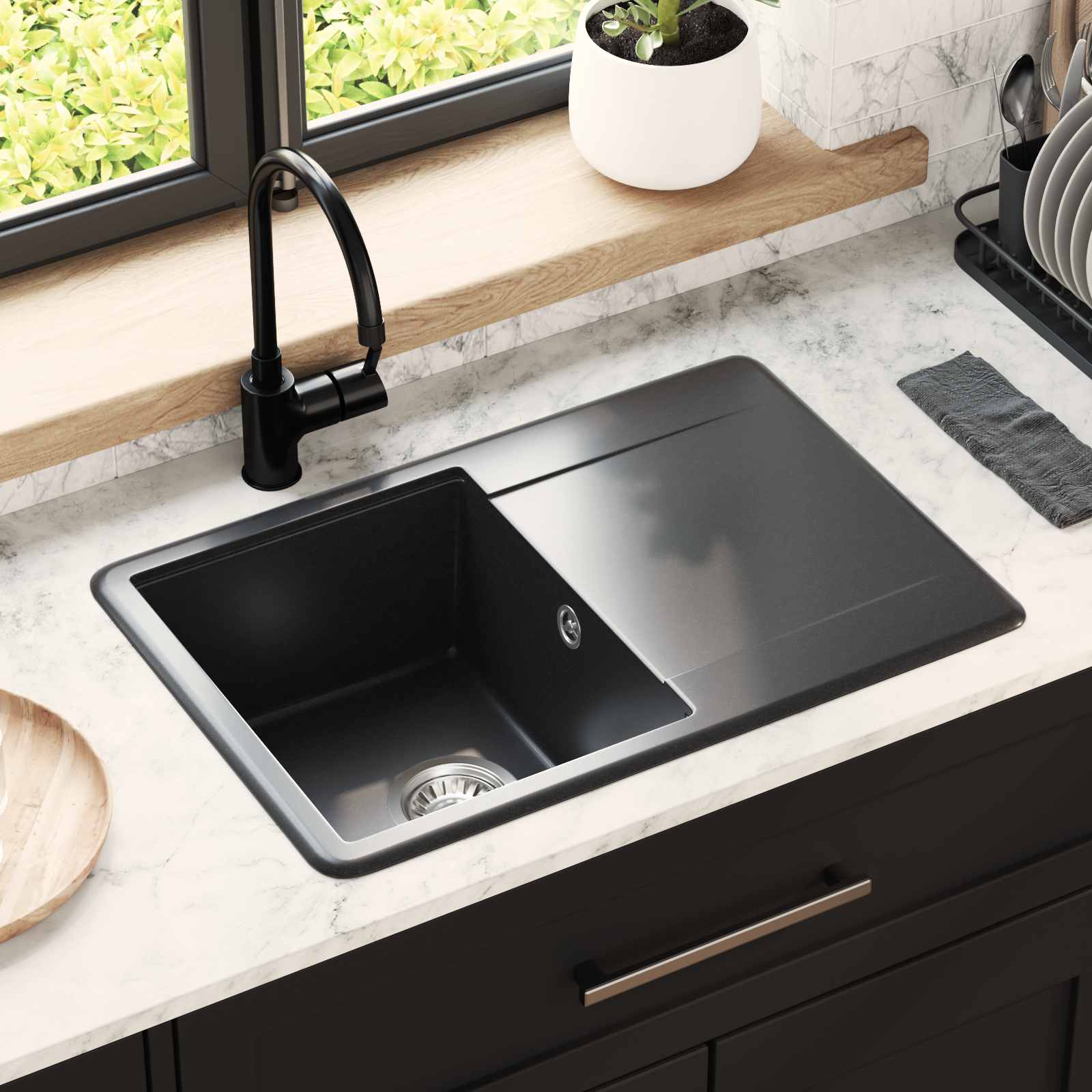 Allas Musta 670 X 460 Mm Graniitti