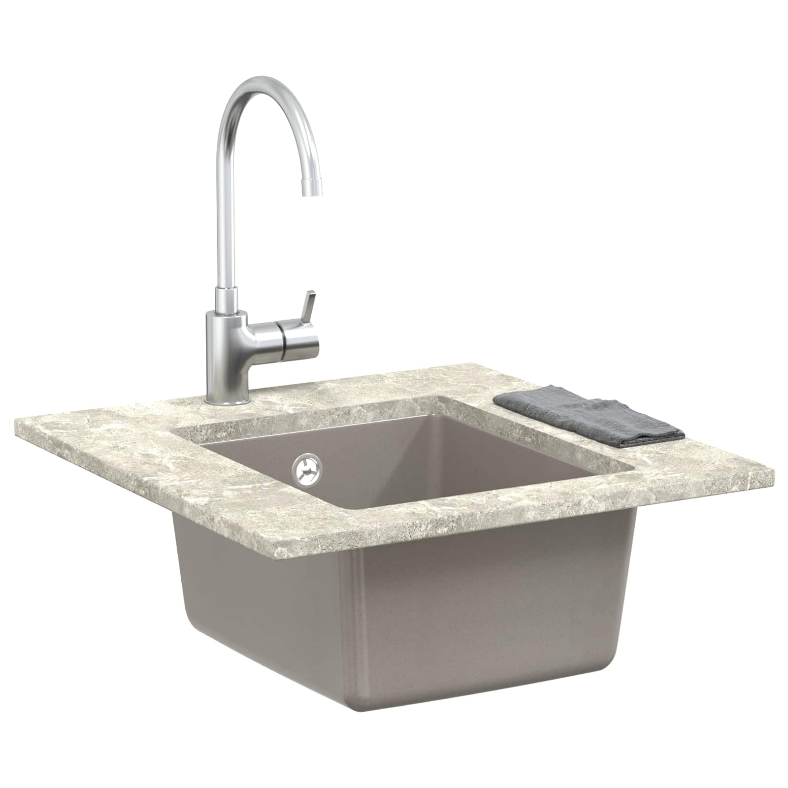 Allas Harmaa 370 X 460 Mm 80% Kvartsia Ja 20% Hartsia