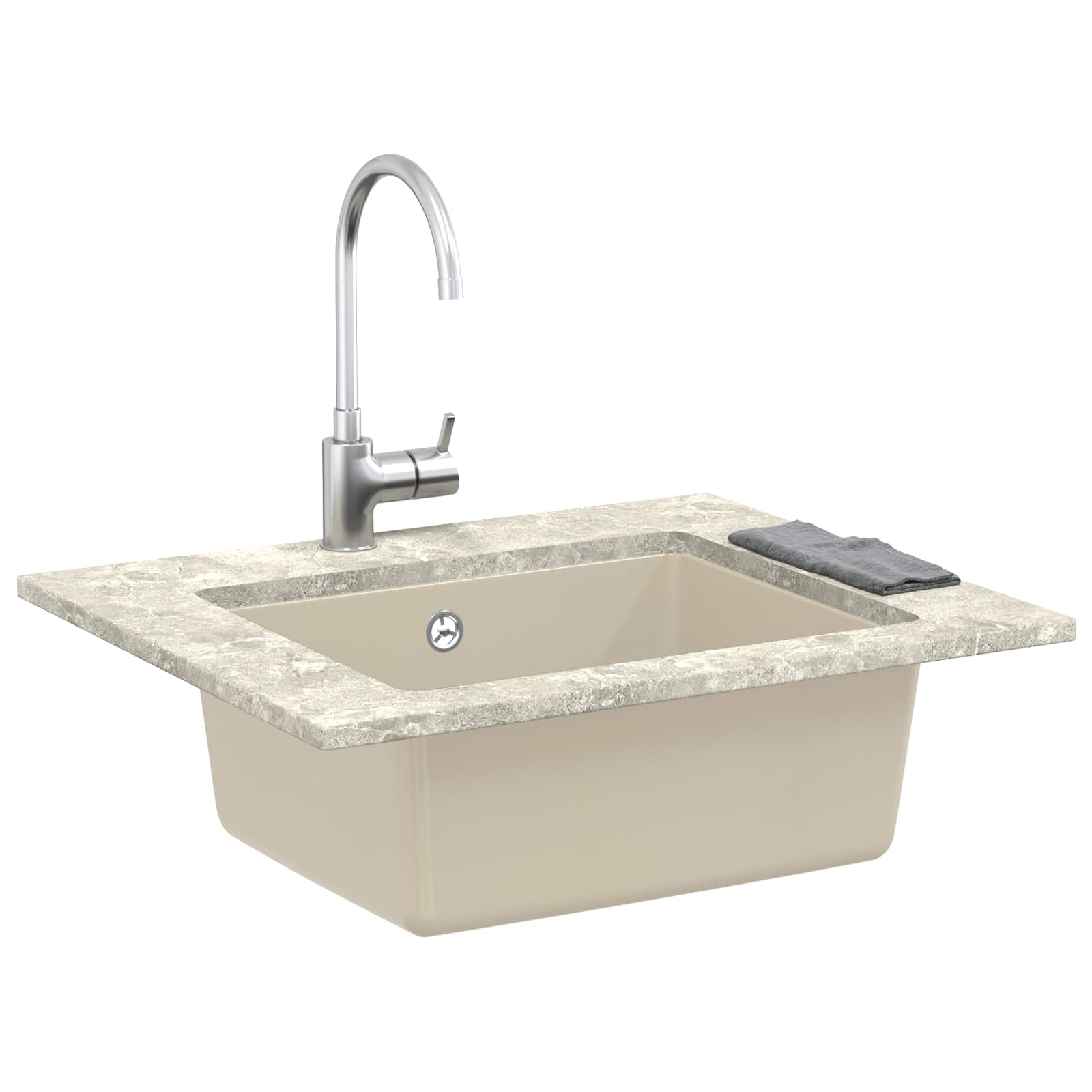 Allas Beige 530 X 460 Mm 80% Kvartsia Ja 20% Hartsia