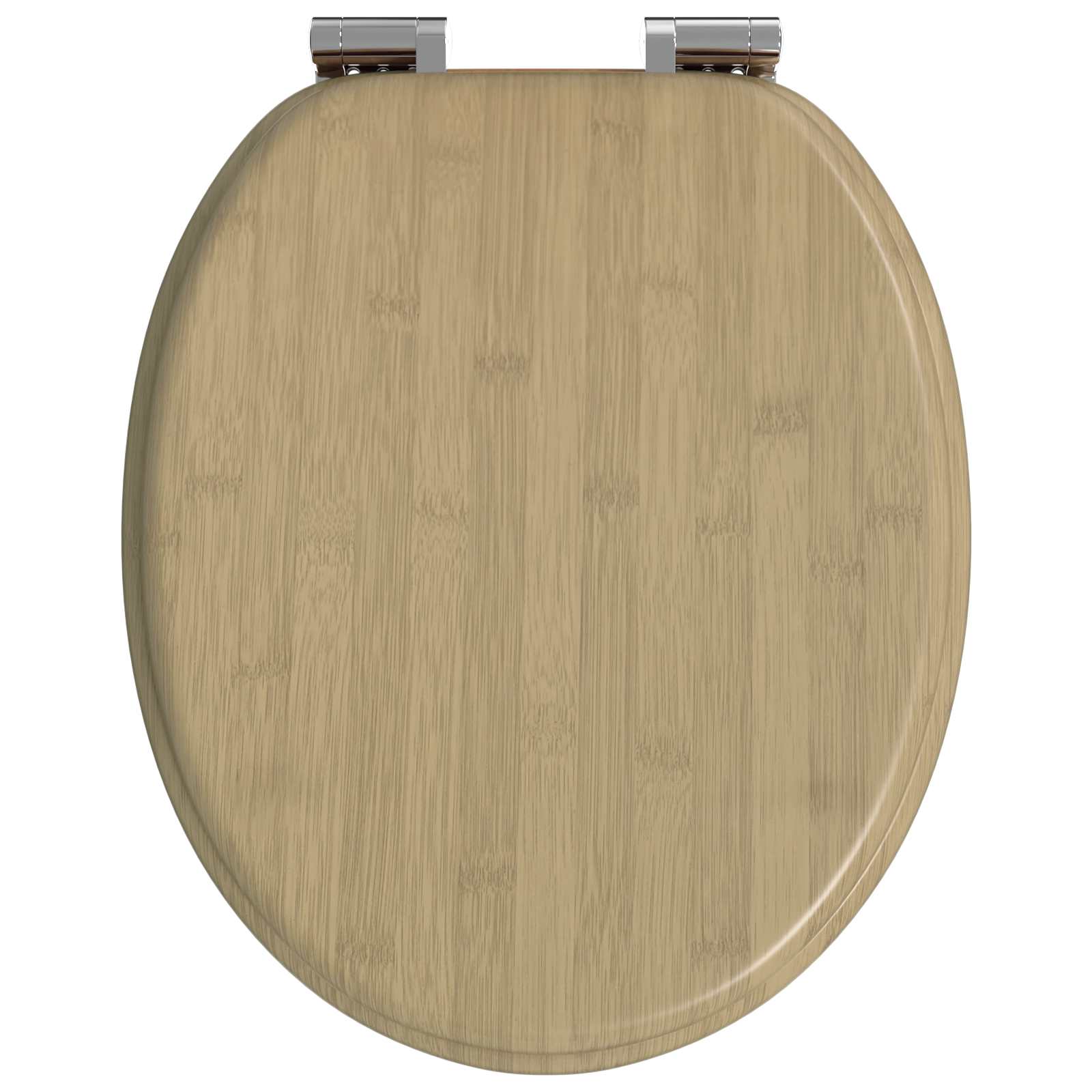 Pehmoviimeinen Wc-Istuin Vaalean Bambun Väri 44 X 38 Cm
