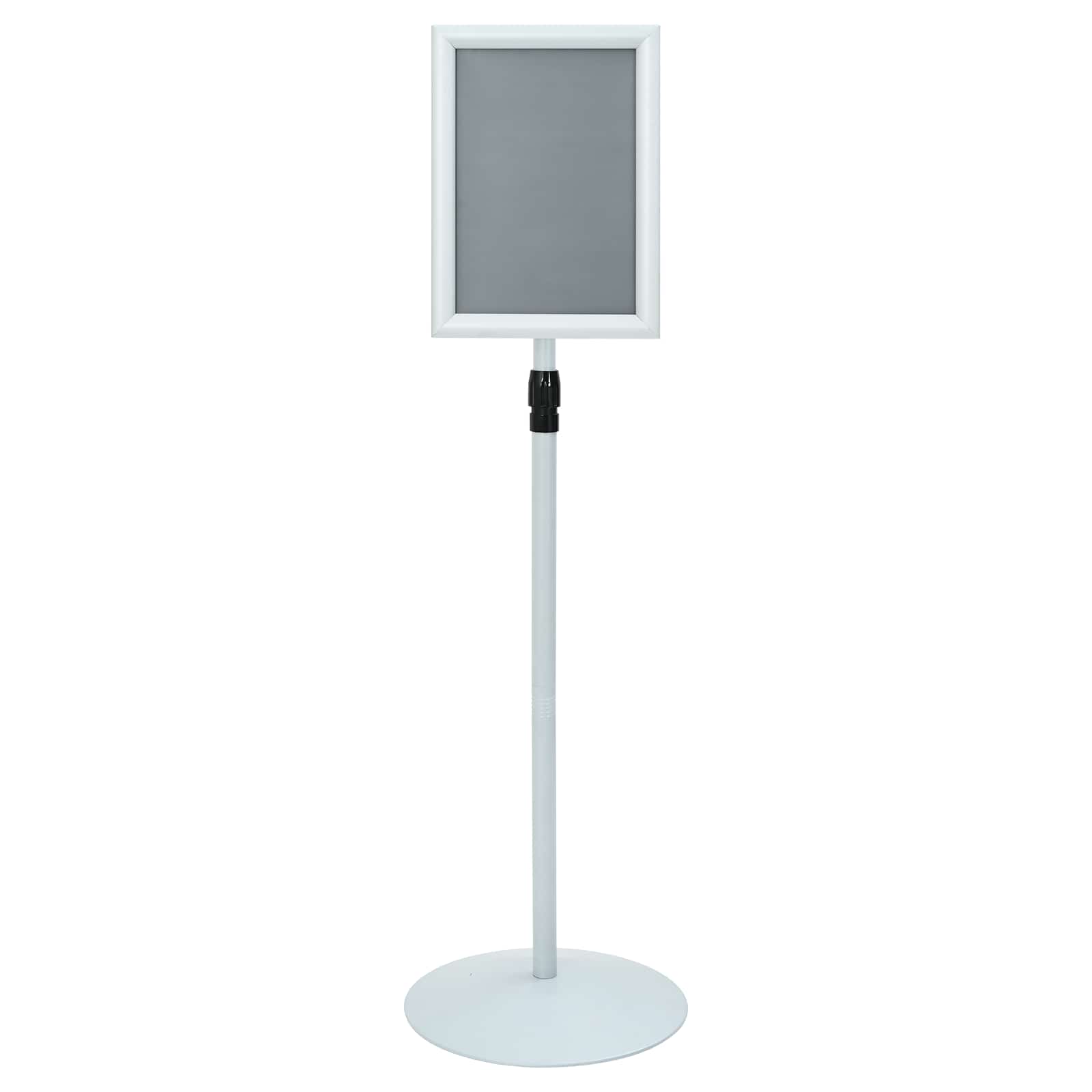 Pedestaali Juliste Teline Hopea 33 X 33 X 123 Cm Pvc Ja Teräs