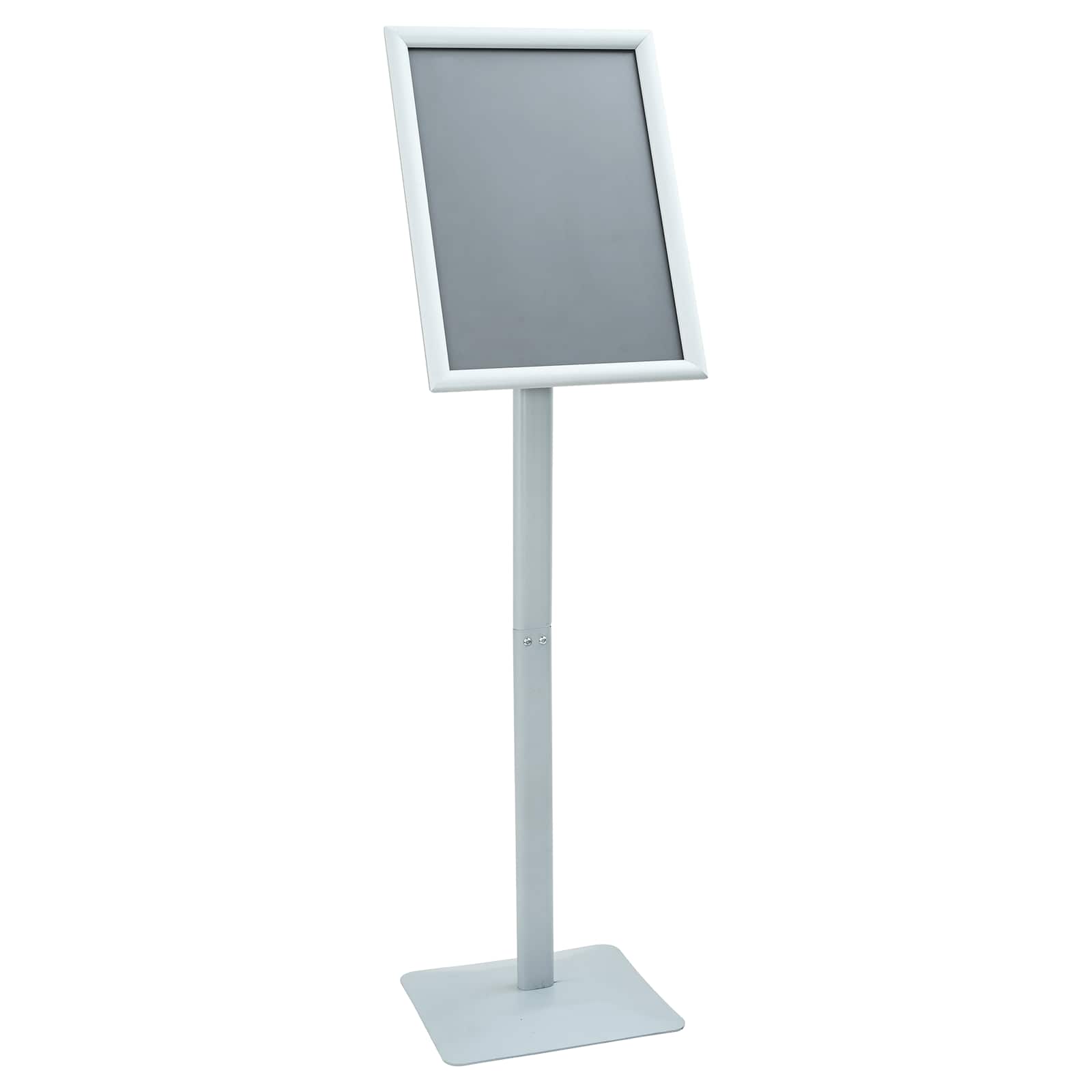 Pedestaali Juliste Teline Hopea 32,5 X 27 X 126 Cm Valurauta
