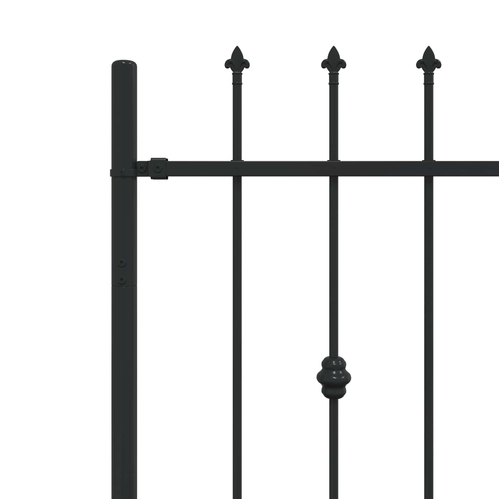 Piikkikaide Asten Musta 200 X 130 Cm Jauhemaalattu Teräs