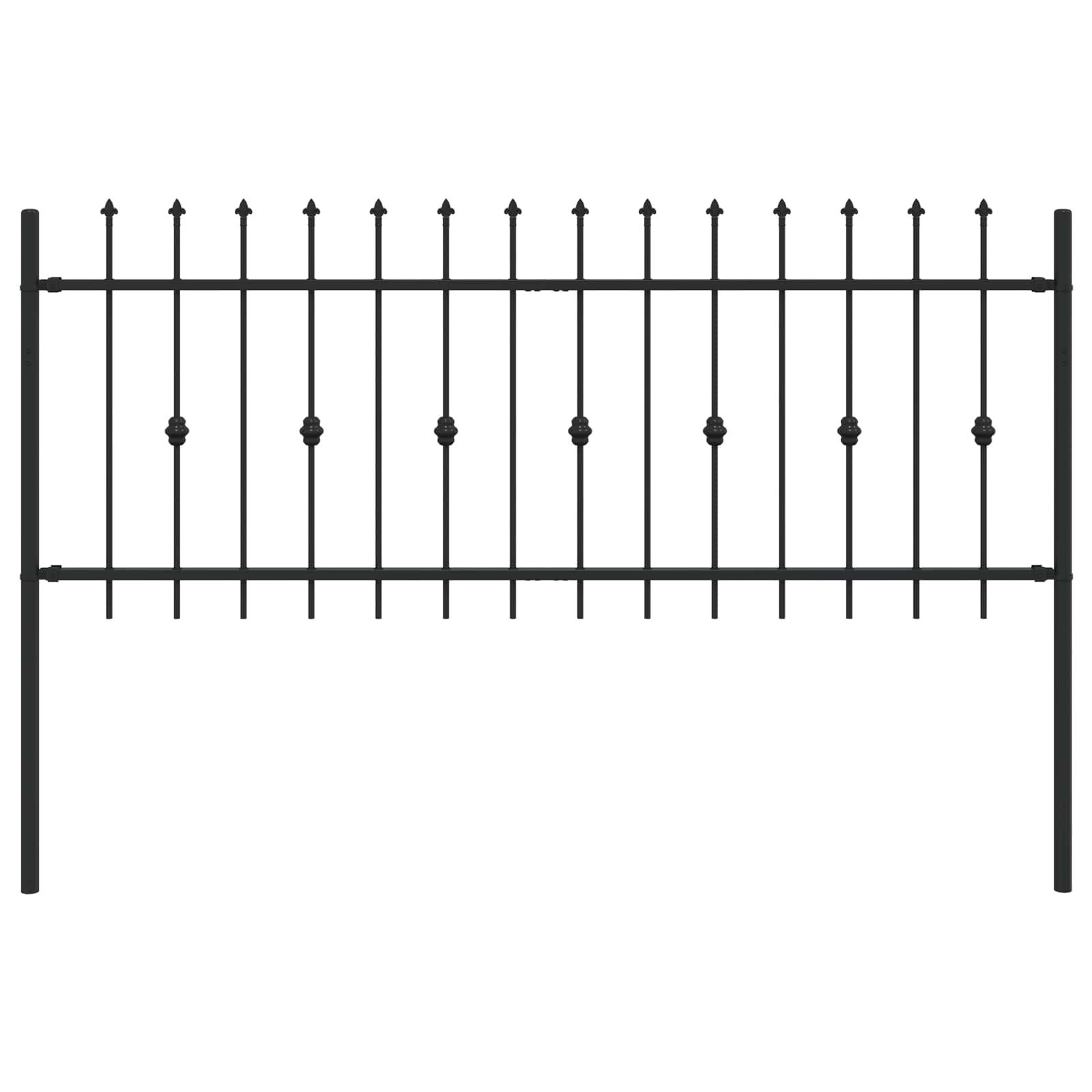 Piikkikaide Asten Musta 200 X 130 Cm Jauhemaalattu Teräs