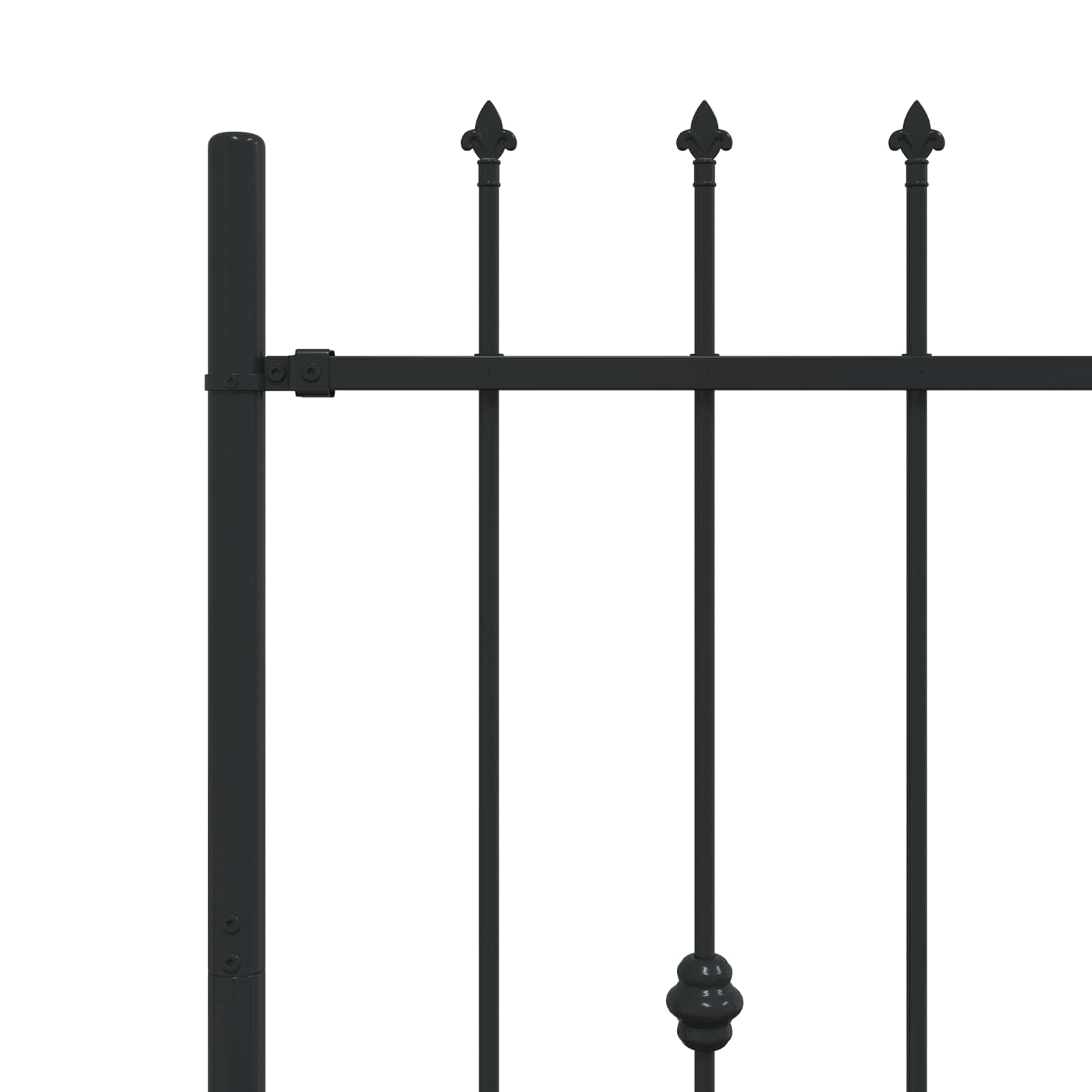 Piikkikaide Asten Musta 200 X 150 Cm Jauhemaalattu Teräs