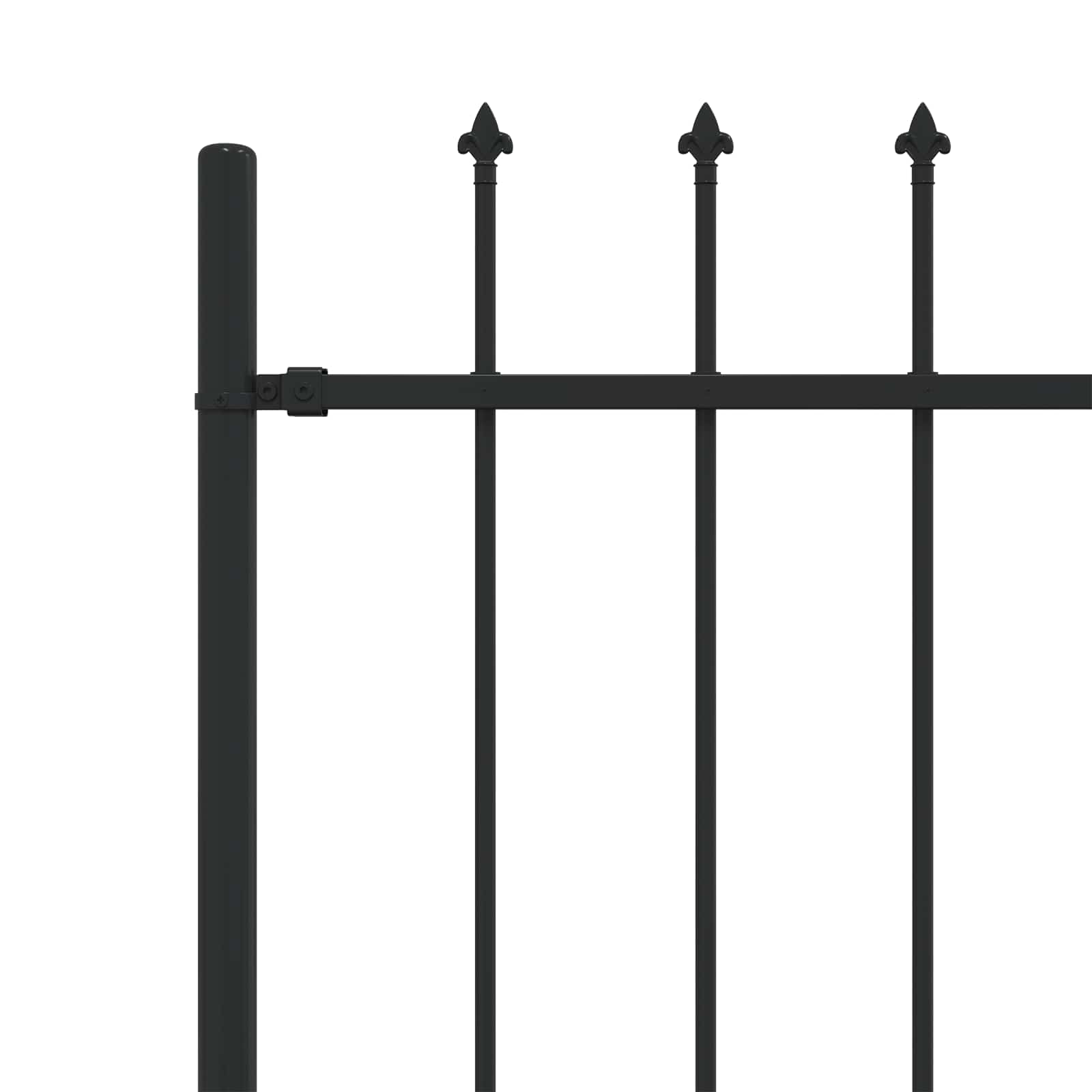 Piikkikaide Asten Musta 200 X 200 Cm Jauhemaalattu Teräs