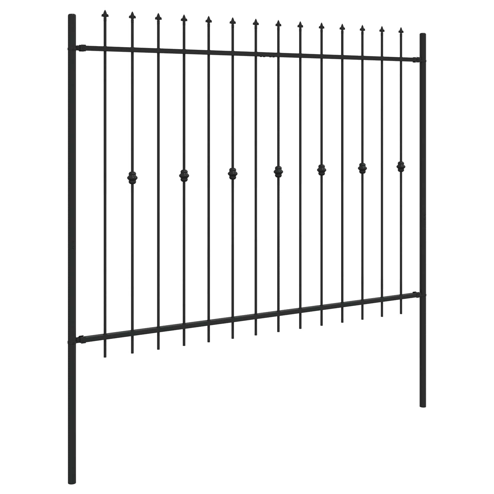 Piikkikaide Asten Musta 200 X 200 Cm Jauhemaalattu Teräs