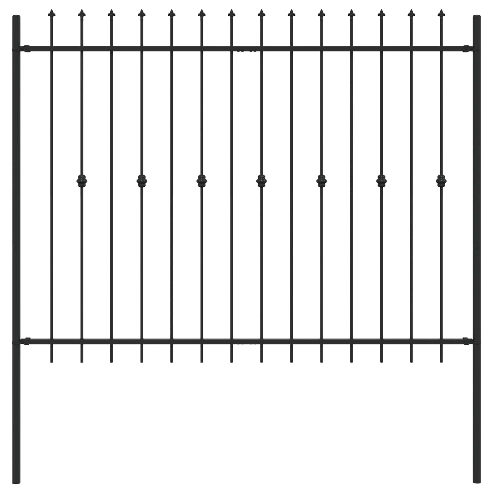 Piikkikaide Asten Musta 200 X 200 Cm Jauhemaalattu Teräs