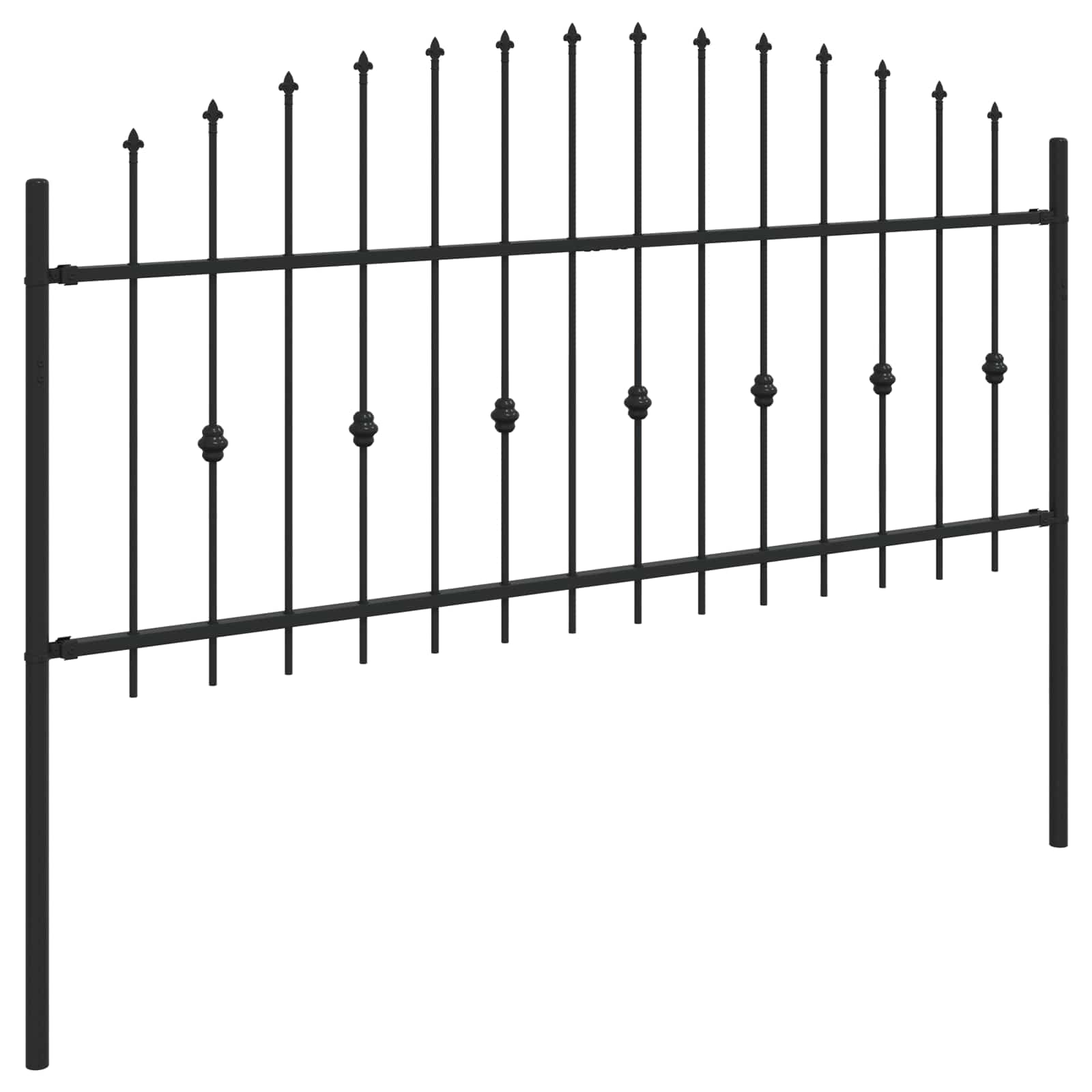 Piikkikaide Asten Musta 200 X 130 Cm Jauhemaalattu Teräs