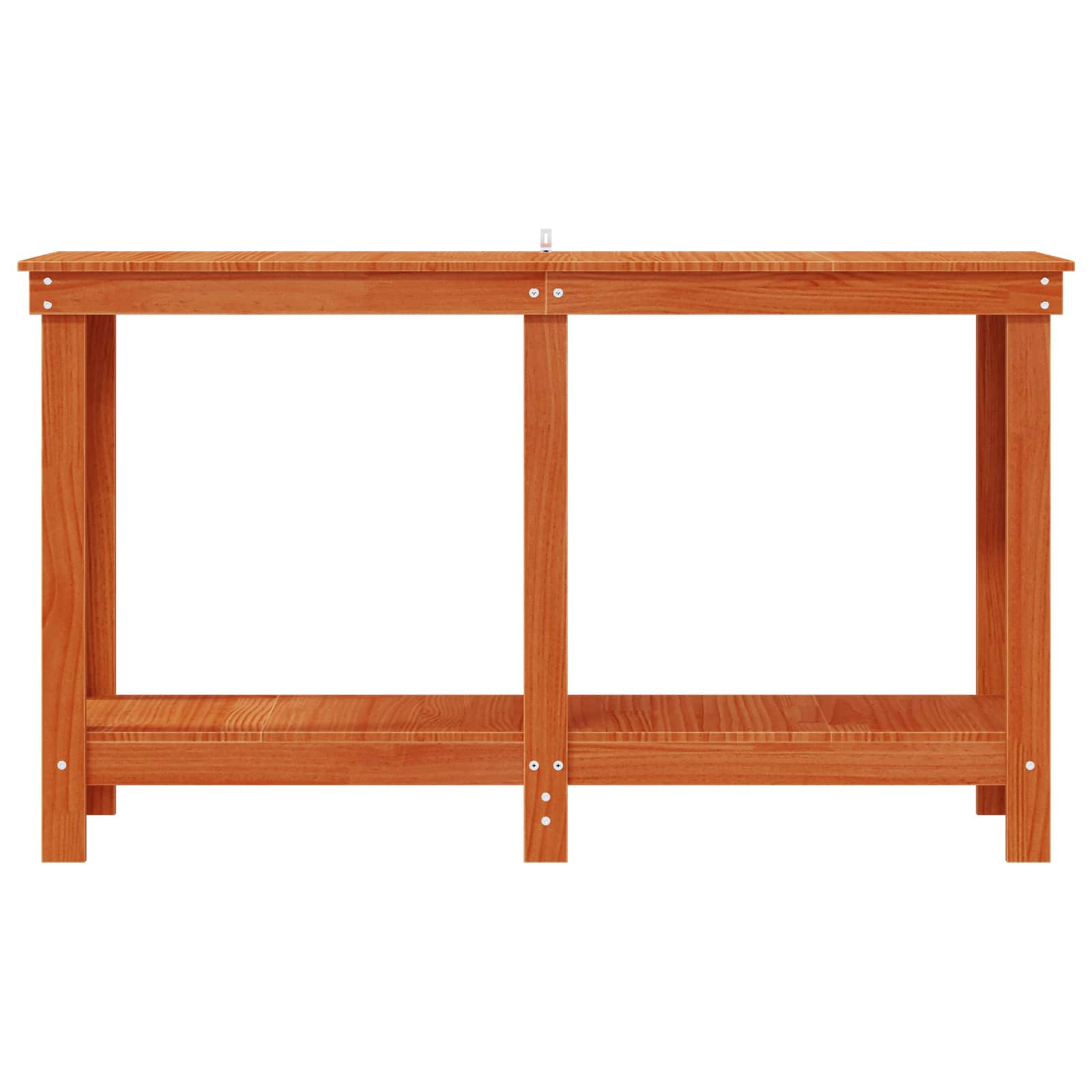Työpöytä Vahansävyinen Ruskea 140 X 50 X 80 Cm Massiivimänty