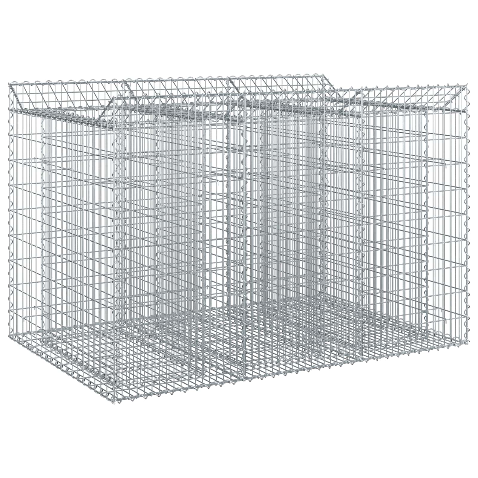 Gabion Kohotettu Peti 2 Pcs Hopea