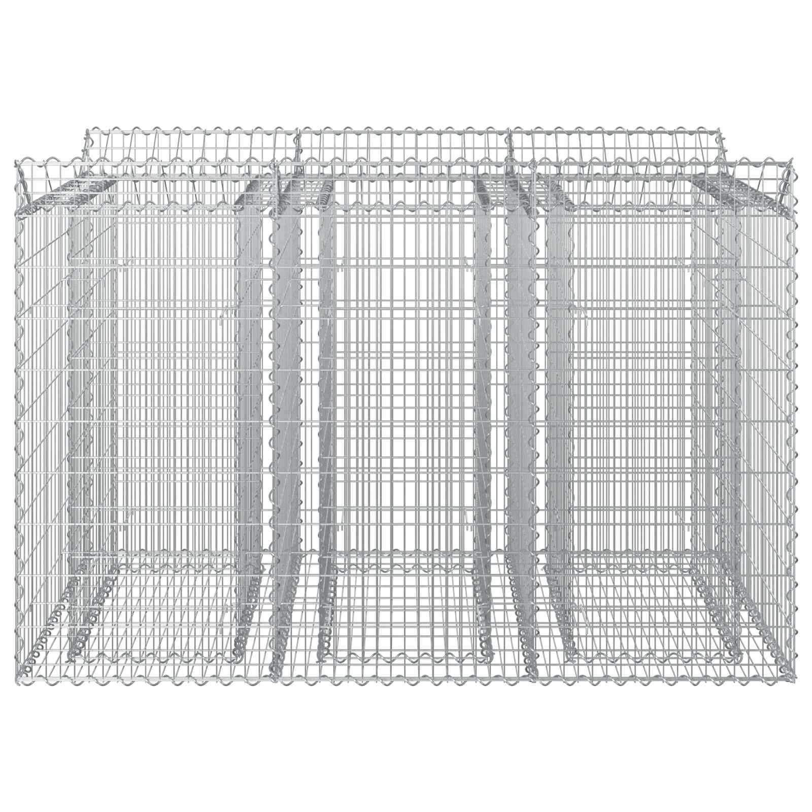 Gabion Kohotettu Peti 2 Pcs Hopea