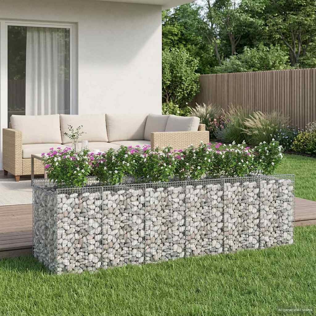 Gabion Kohotettu Peti 2 Pcs Hopea