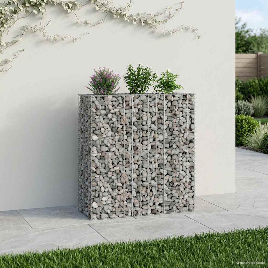 Gabion Kohotettu Peti 2 Pcs Hopea