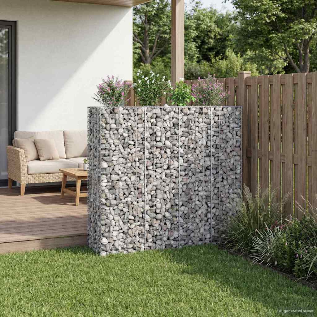 Gabion Kohotettu Peti 2 Pcs Hopea